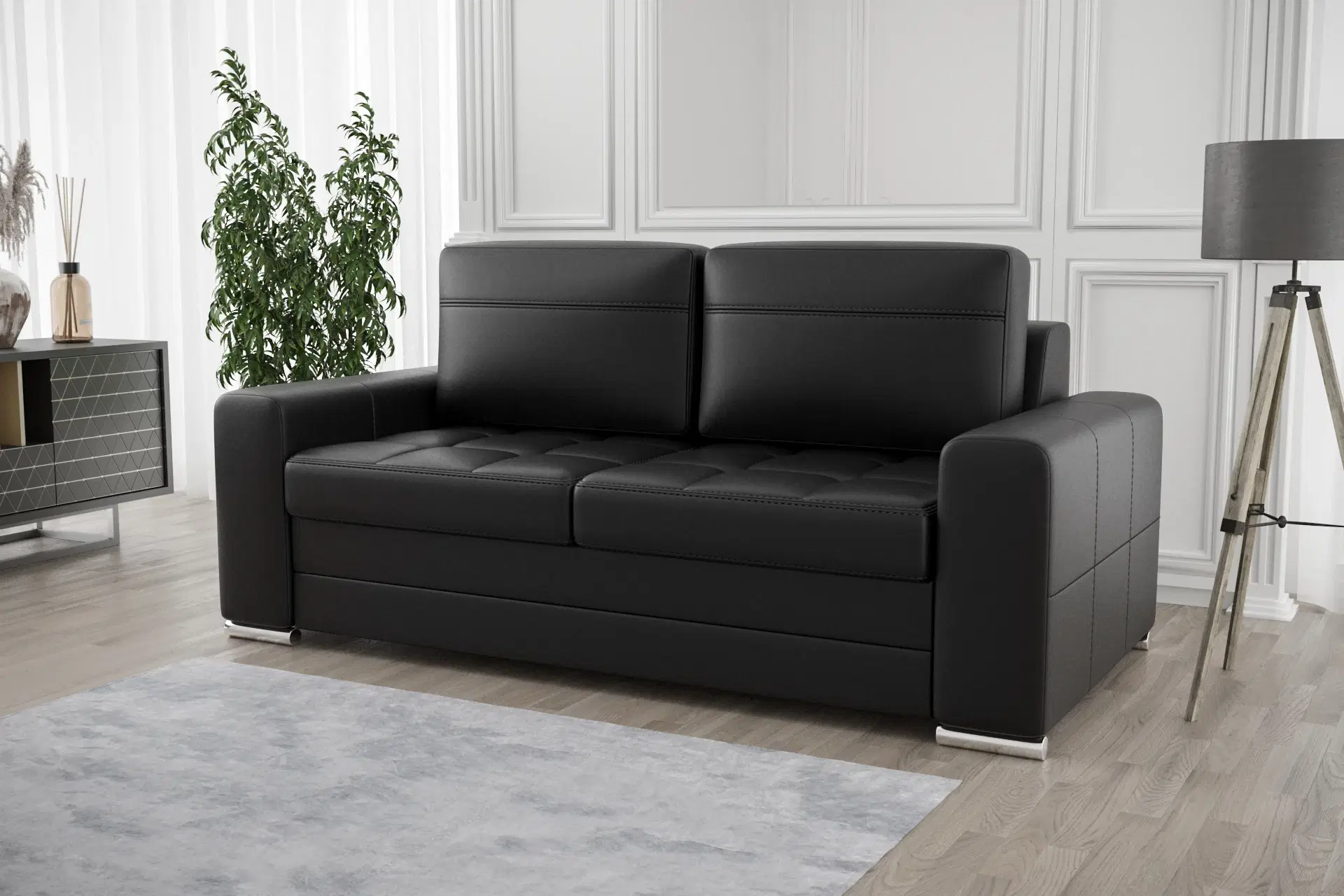 VERONICA IV AMERIKANSK SOFA MED SOVEFUNKTION 205 CM Nuancer af grå