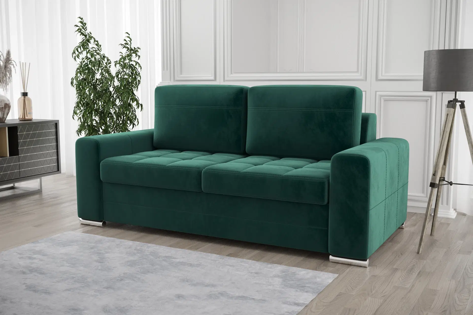 VERONICA IV AMERIKANSK SOFA MED SOVEFUNKTION 205 CM Nuancer af grå