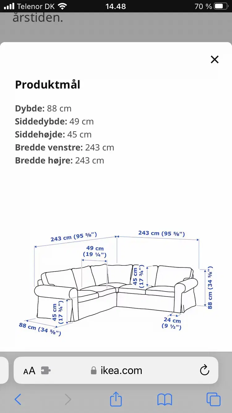 Hjørnesofa