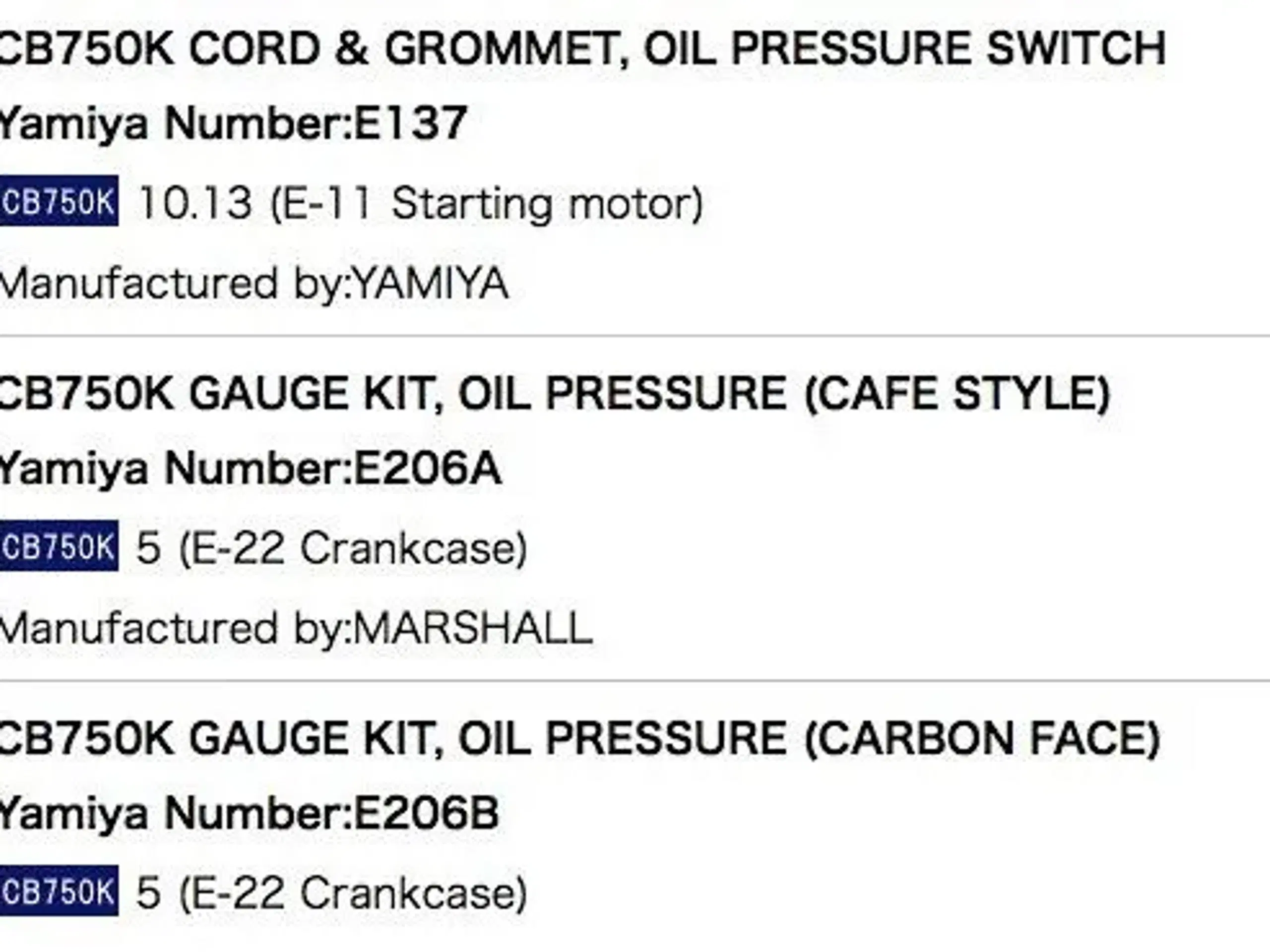 CB750K Oil pressure meter - carbon style