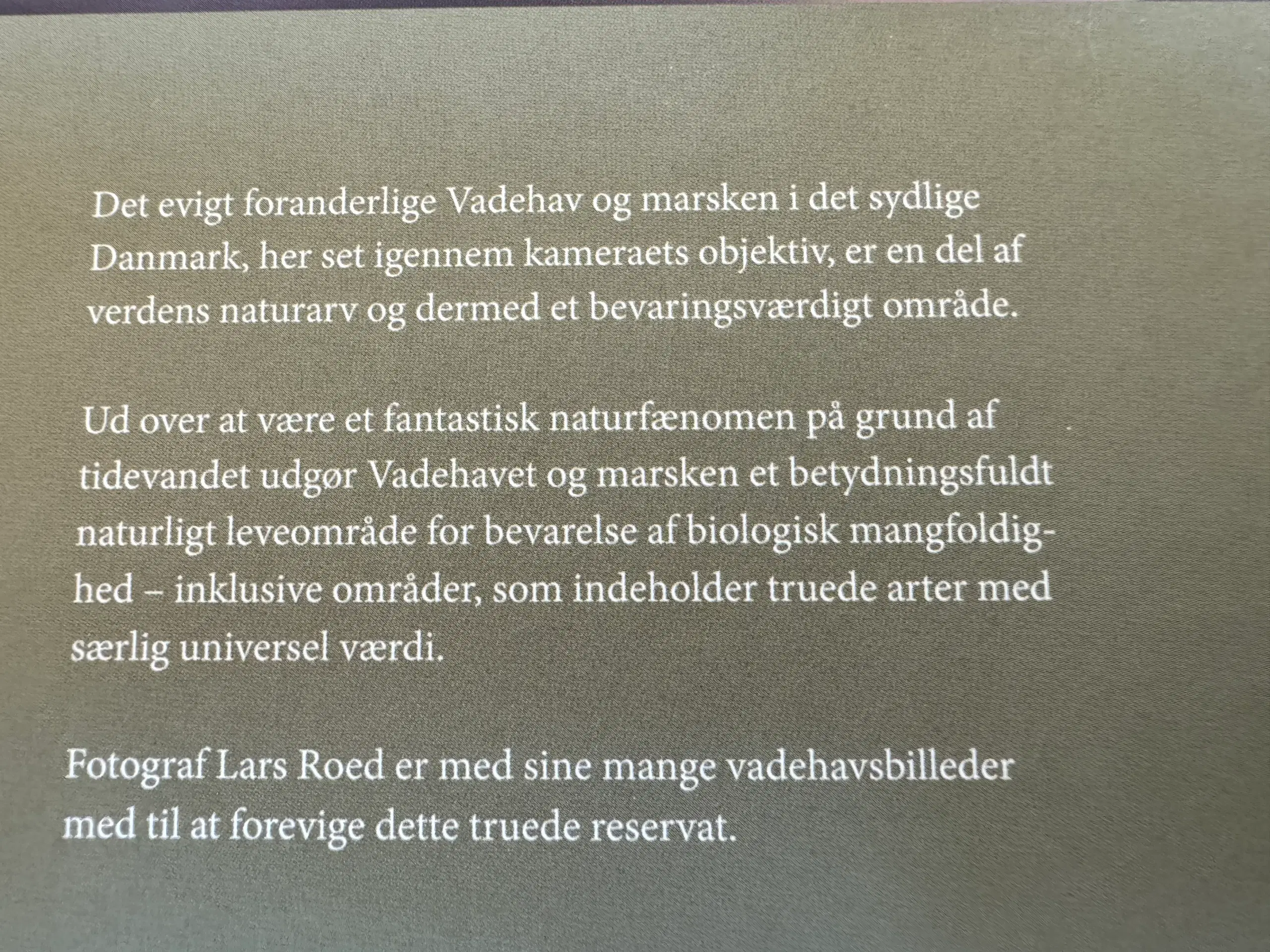 Fotobog om Vadehavet af Lars Roed  Sanne Lotus B