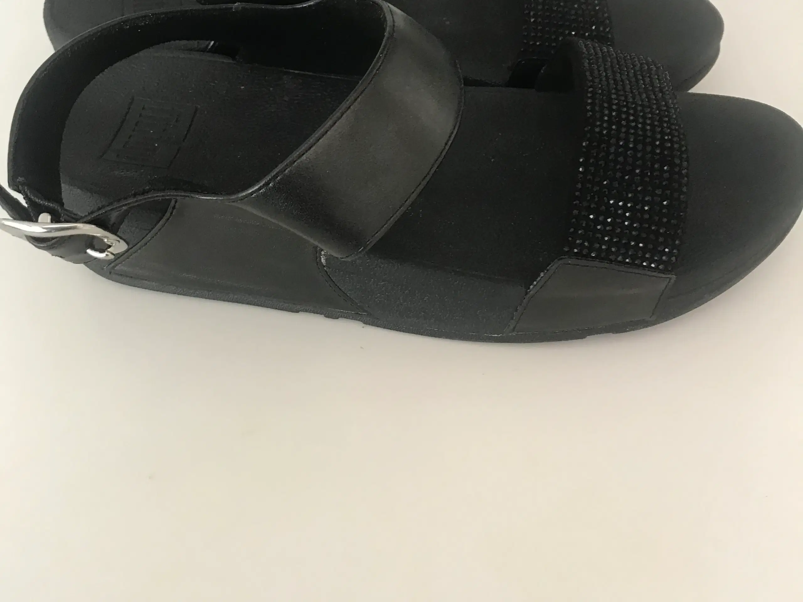 FitFlops sandal str 38 sort med hælrem