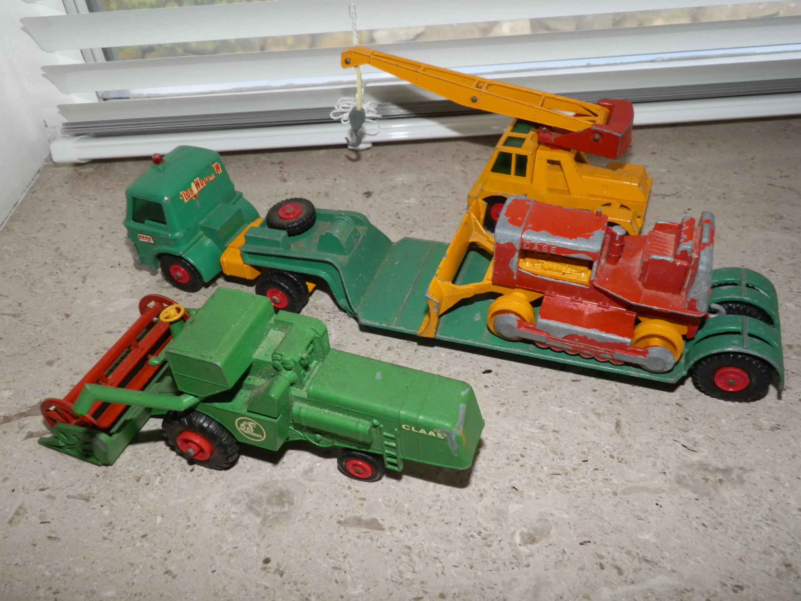 Matchbox lastbil dozer og kran