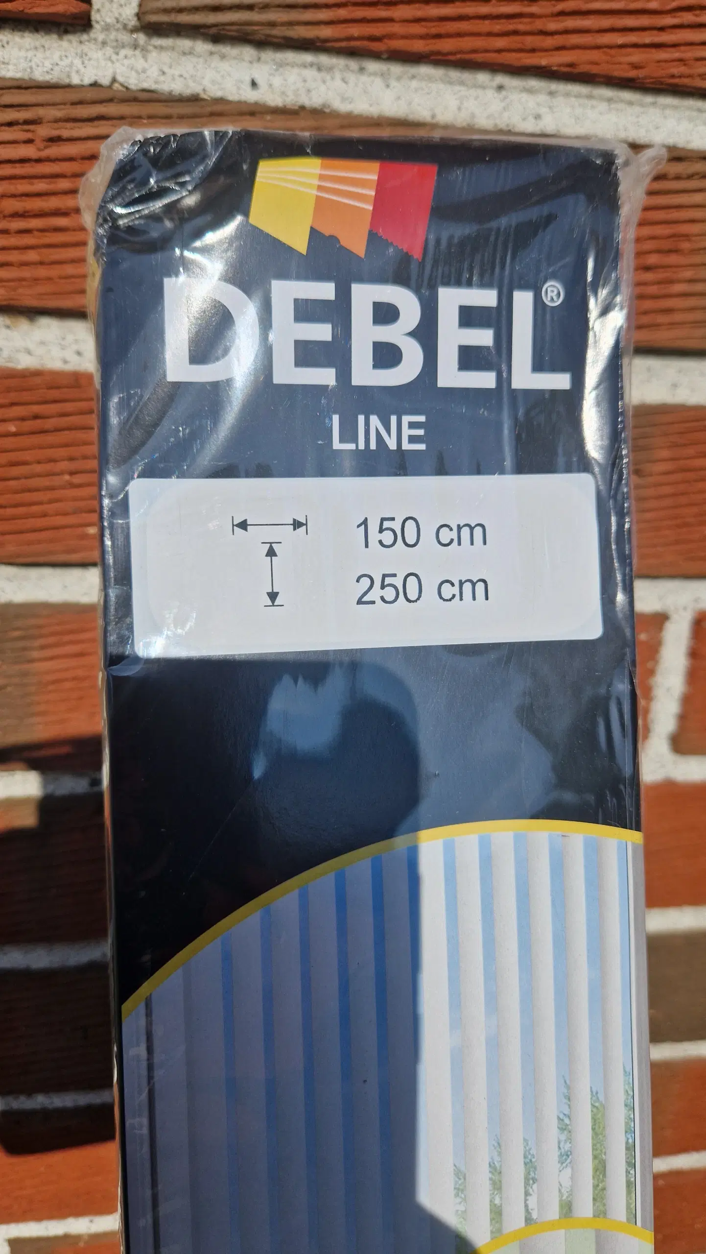 Debel lamelgardin hvid 150x250cm