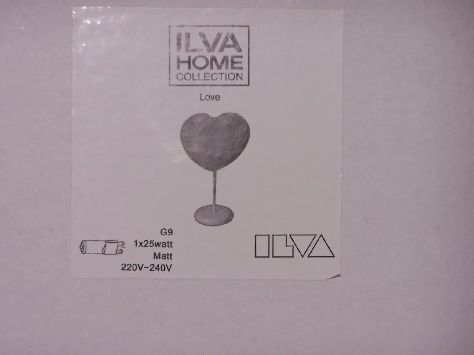 Bordlampe (love) ILVA