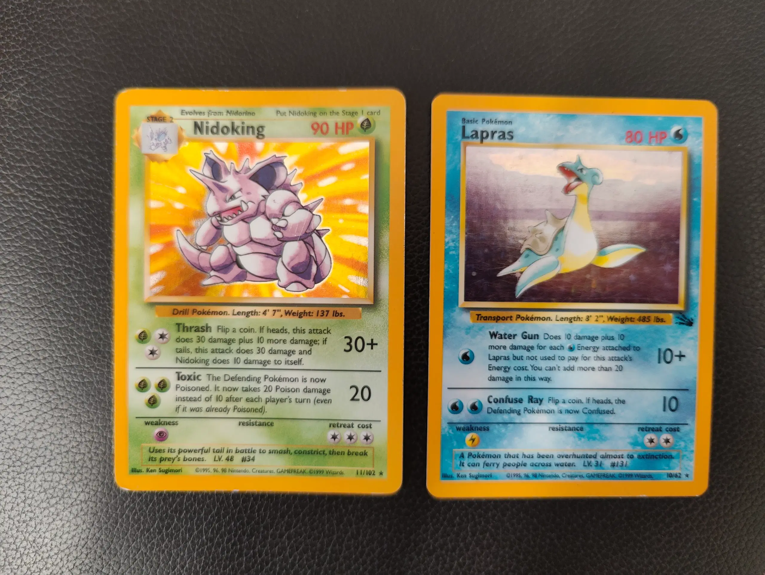 Base Set Jungle Fossil og Promo Pokemon Kort