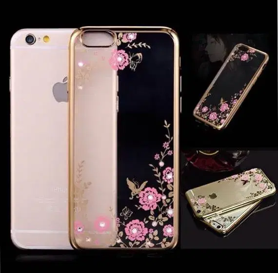 Guld silikone cover til iPhone 5 5s SE 6 6s 7 8 7+