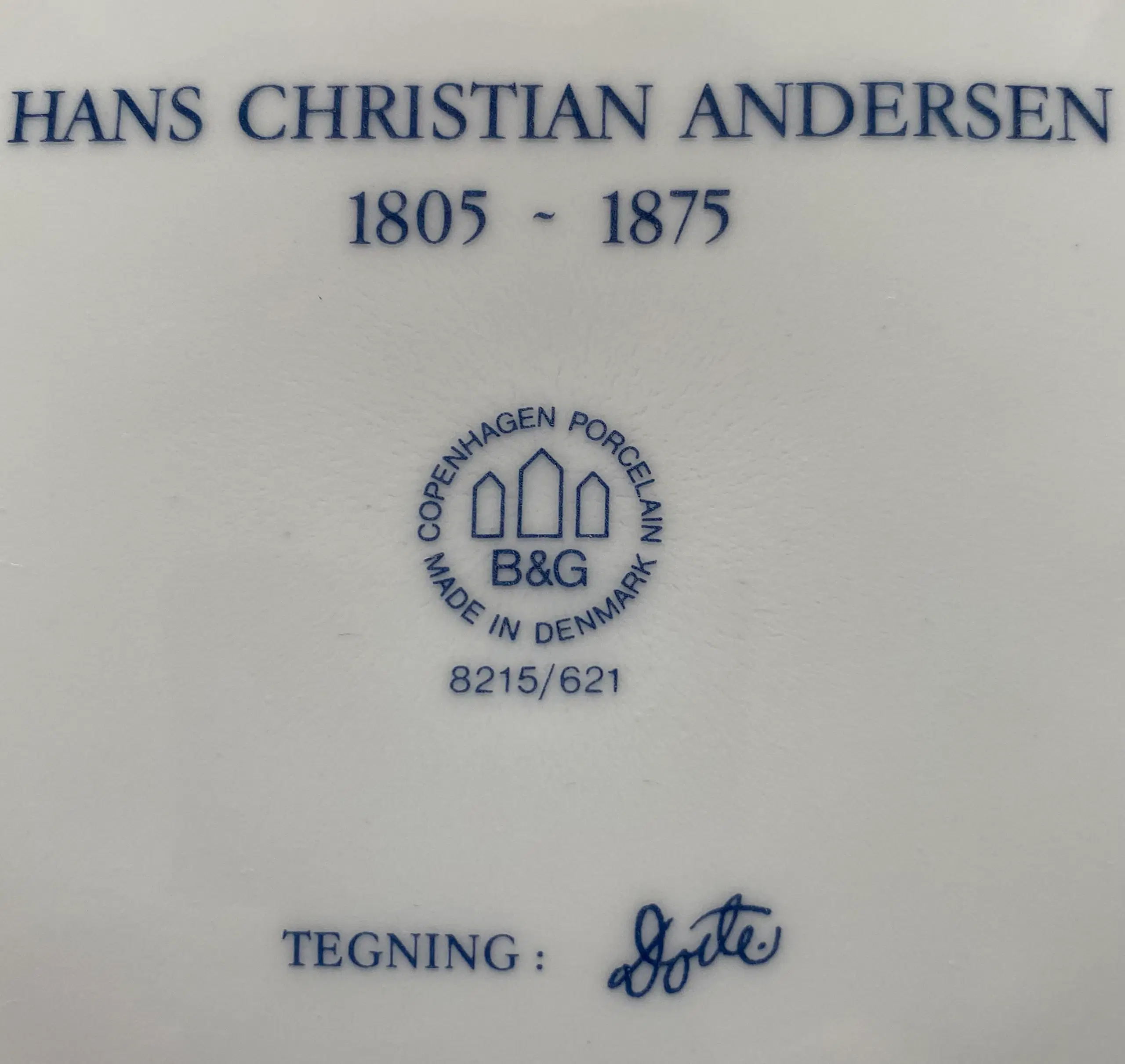 HC Andersen 1805 - 1875 - 8215 Bing  Grøndahl