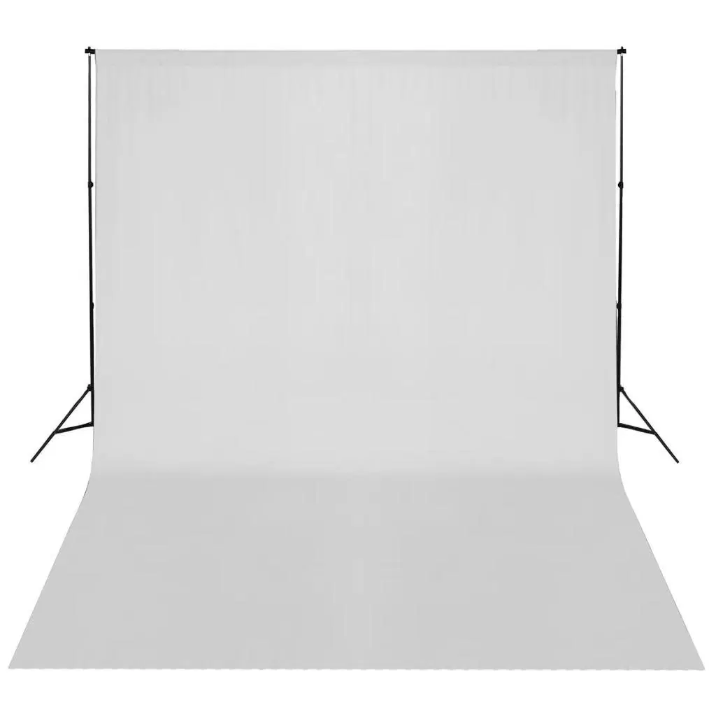 Stativsystem til fotobaggrund 300 x 300 cm hvid