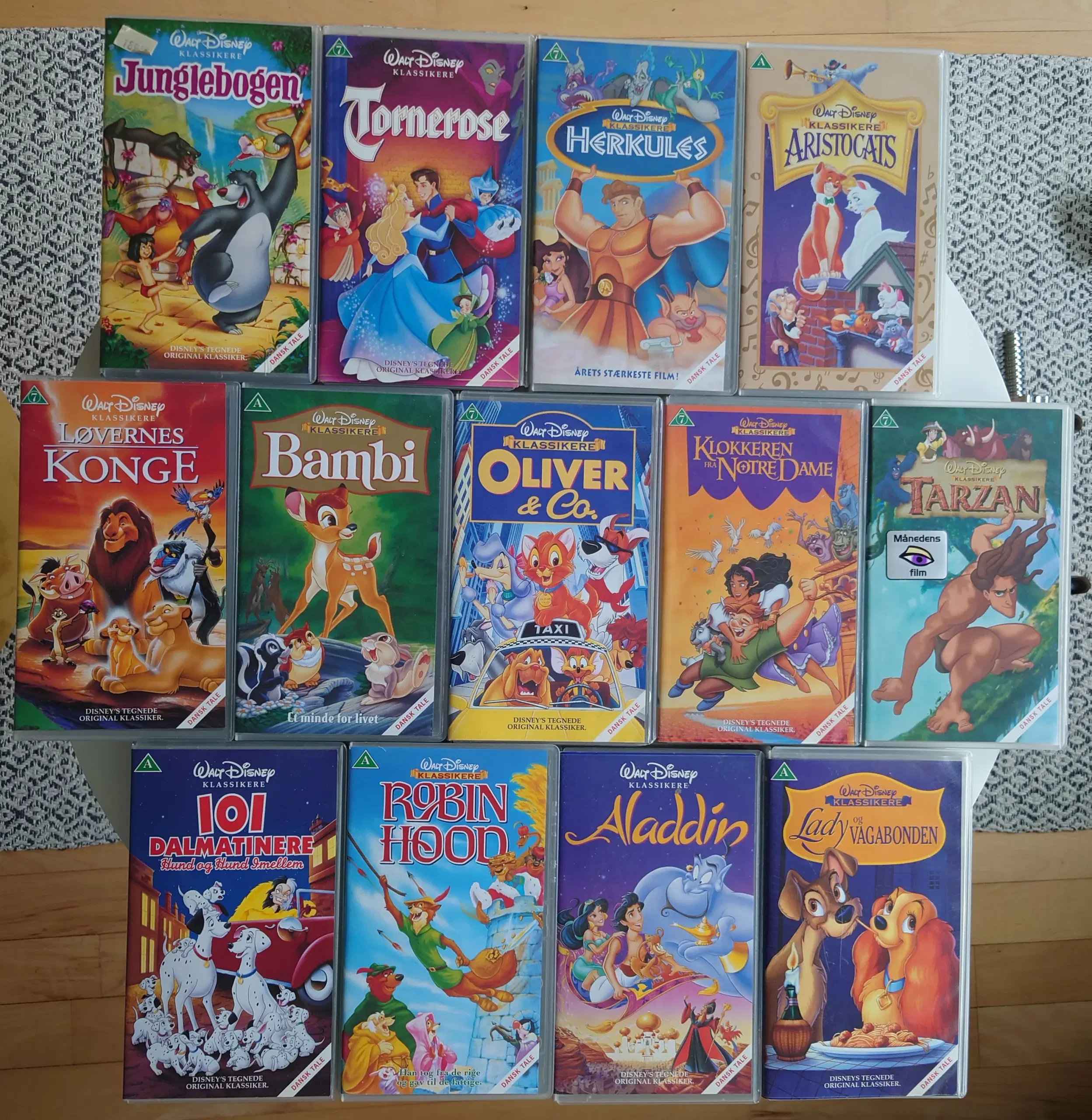 Disney VHS m danske stemmer + DK  INT klassikere