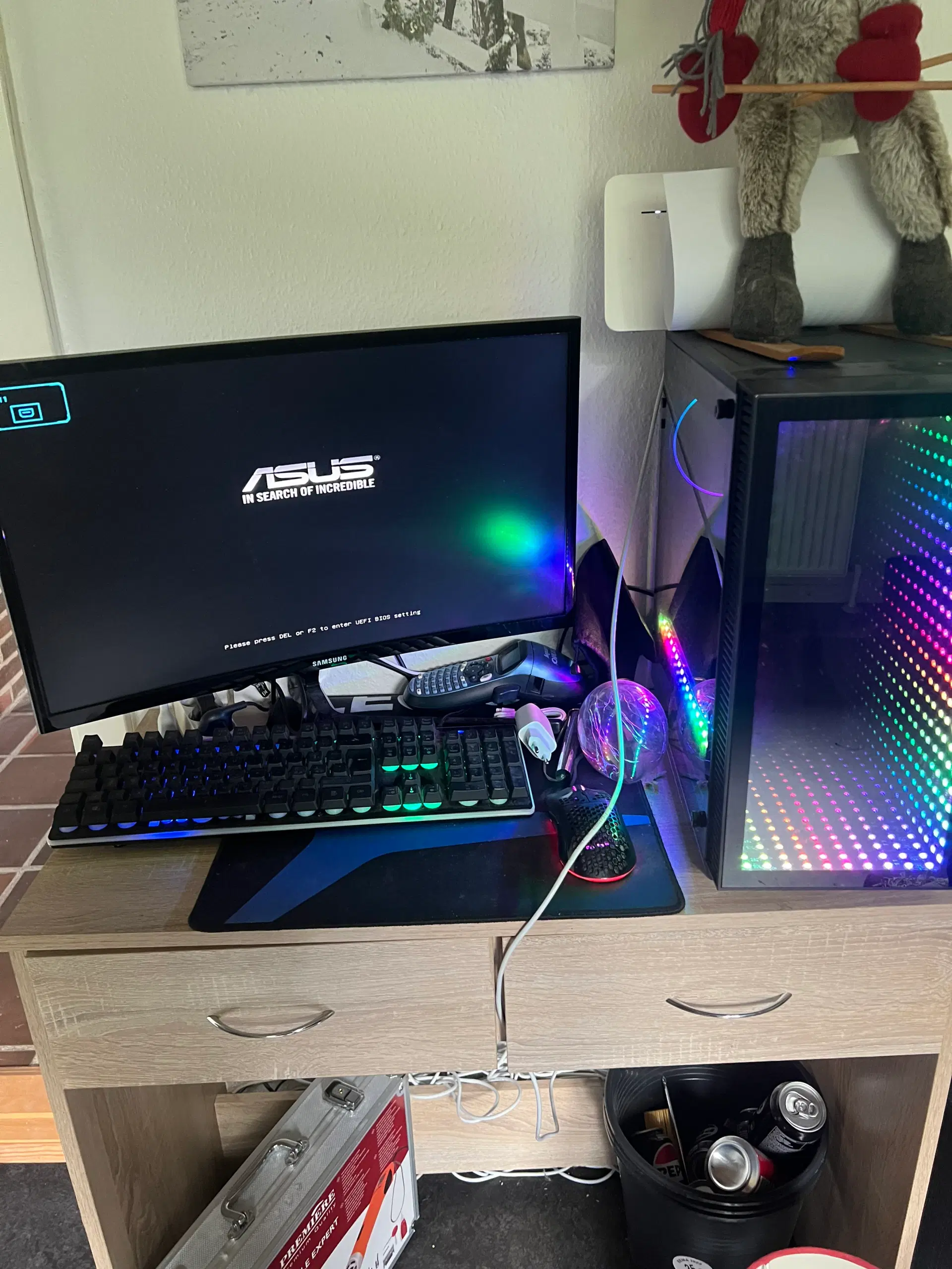 Gamer pc med LED i