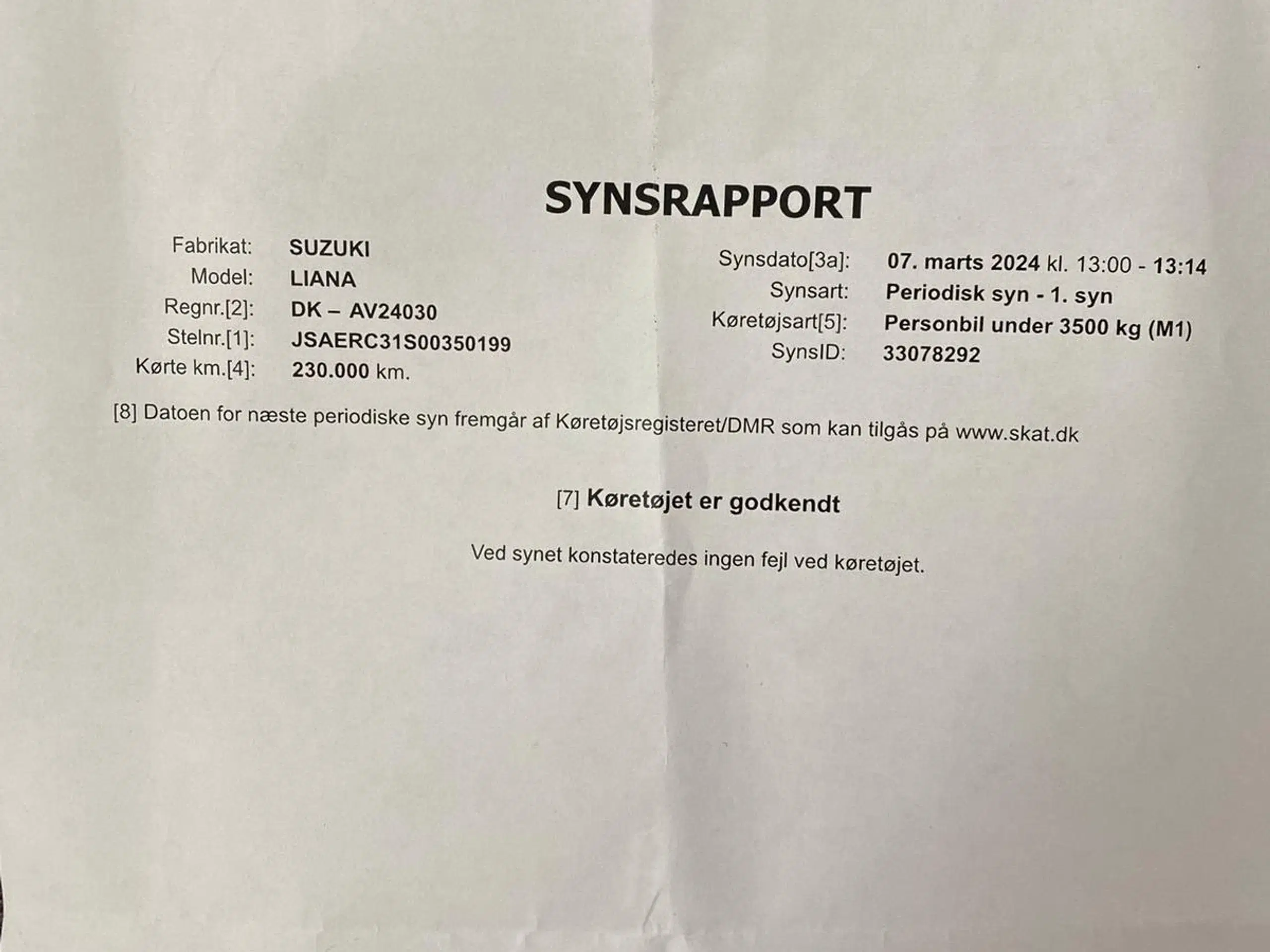 Suzuki Liana 16 GLS nysynet  En god bil Vægtafgi