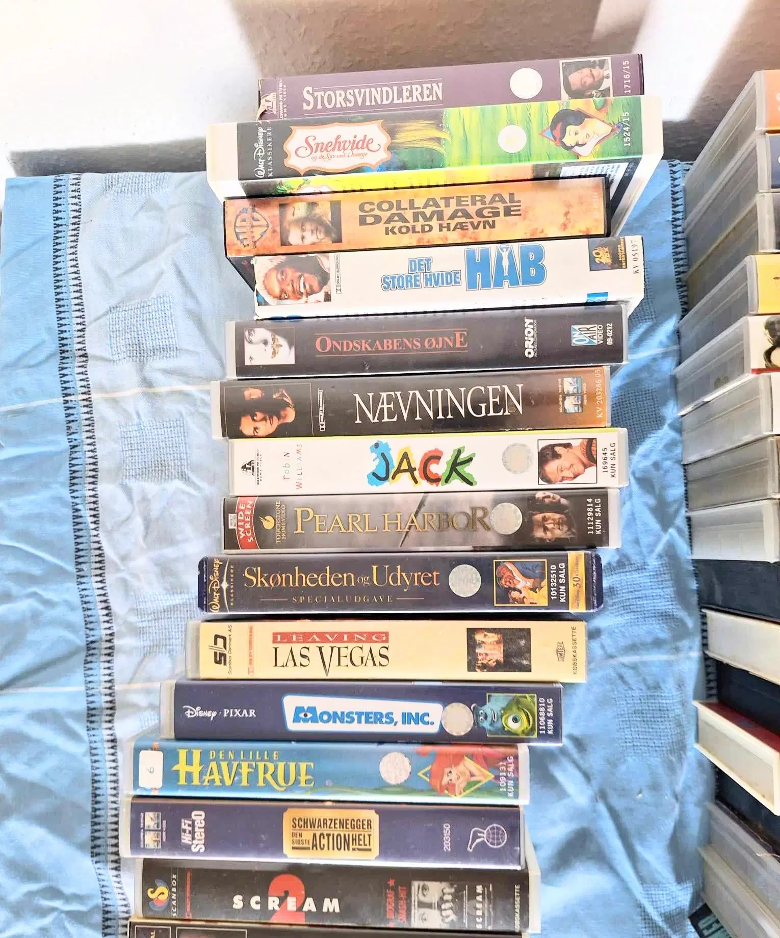 Udlandske vhs film Videofilm blandet original bånd