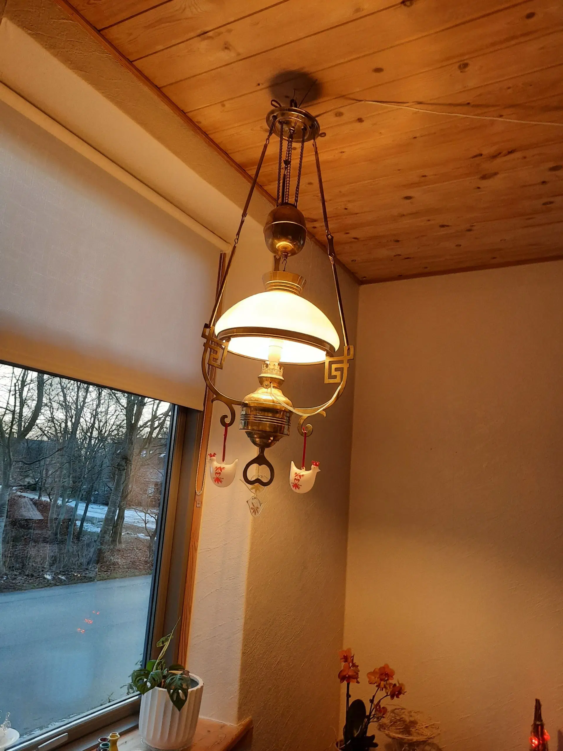 gammel hænge lampe