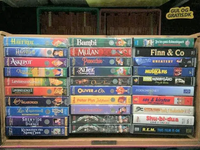 37 VHS Walt Disney Klassikere orig gl tegnefilm