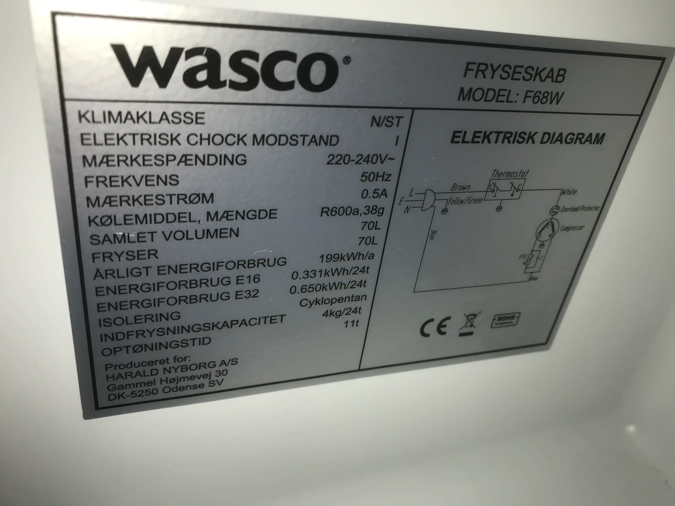 Wasco skabsfryser