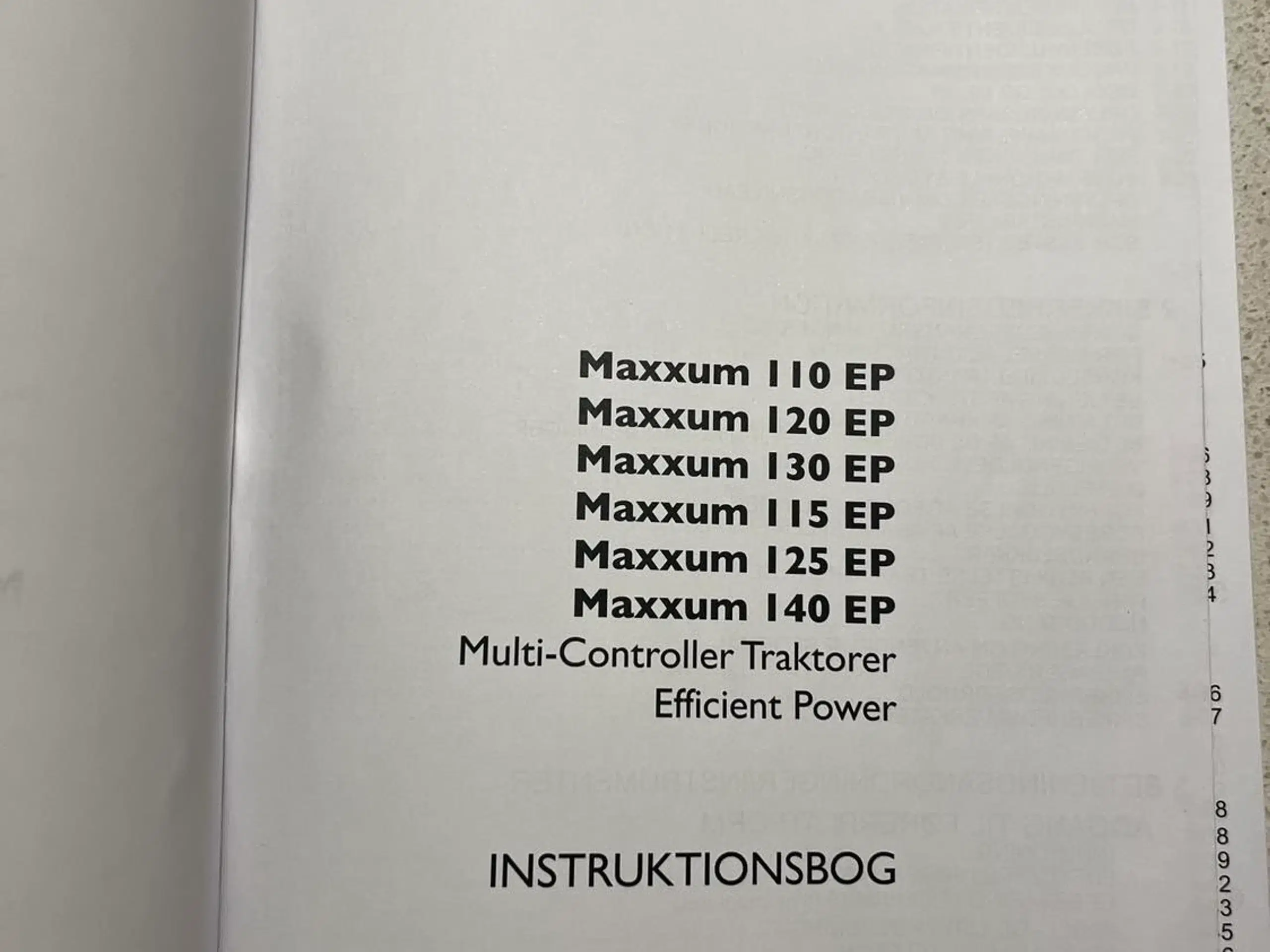 Instruktionsbog til Maxxum