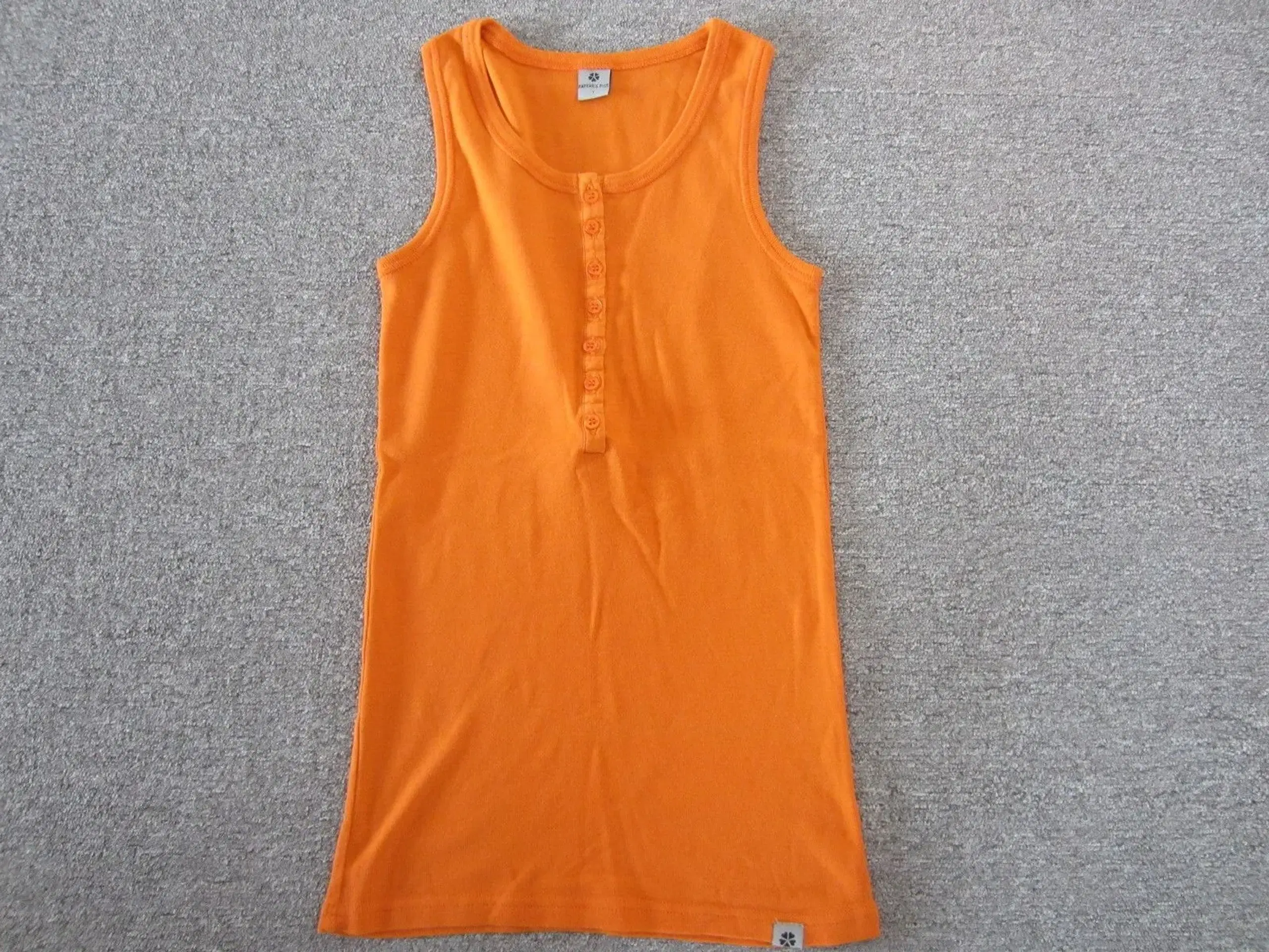 Orange bluse fra Papfar's Pige i str 1