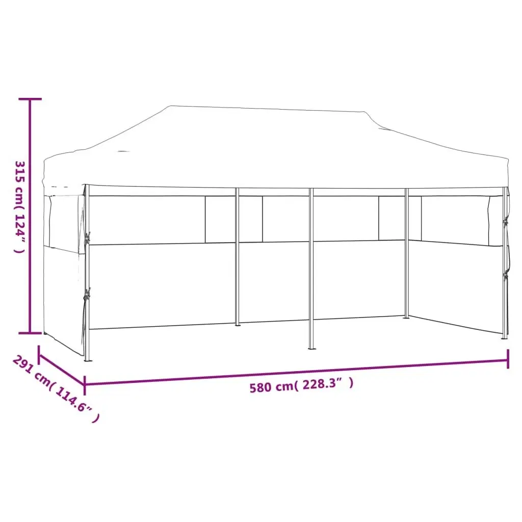 Foldbart pop-up-festtelt 3 x 6 m blå