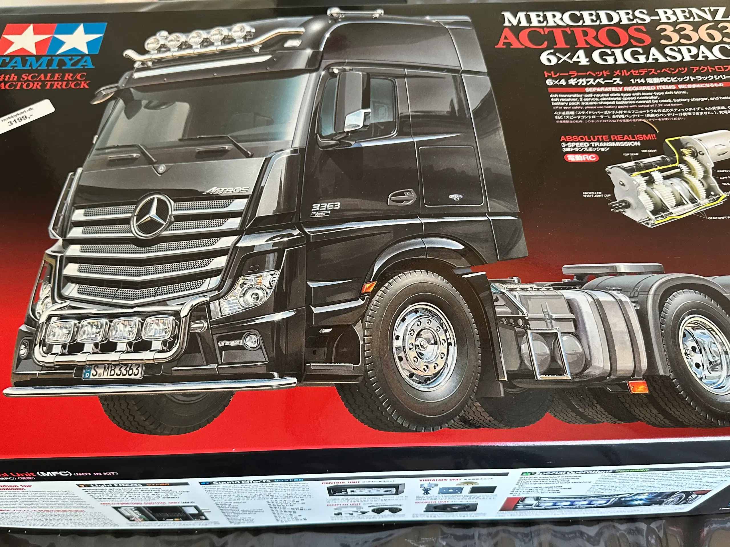 Tamiya Mercedes Actros (HELT NY) + tilbehør