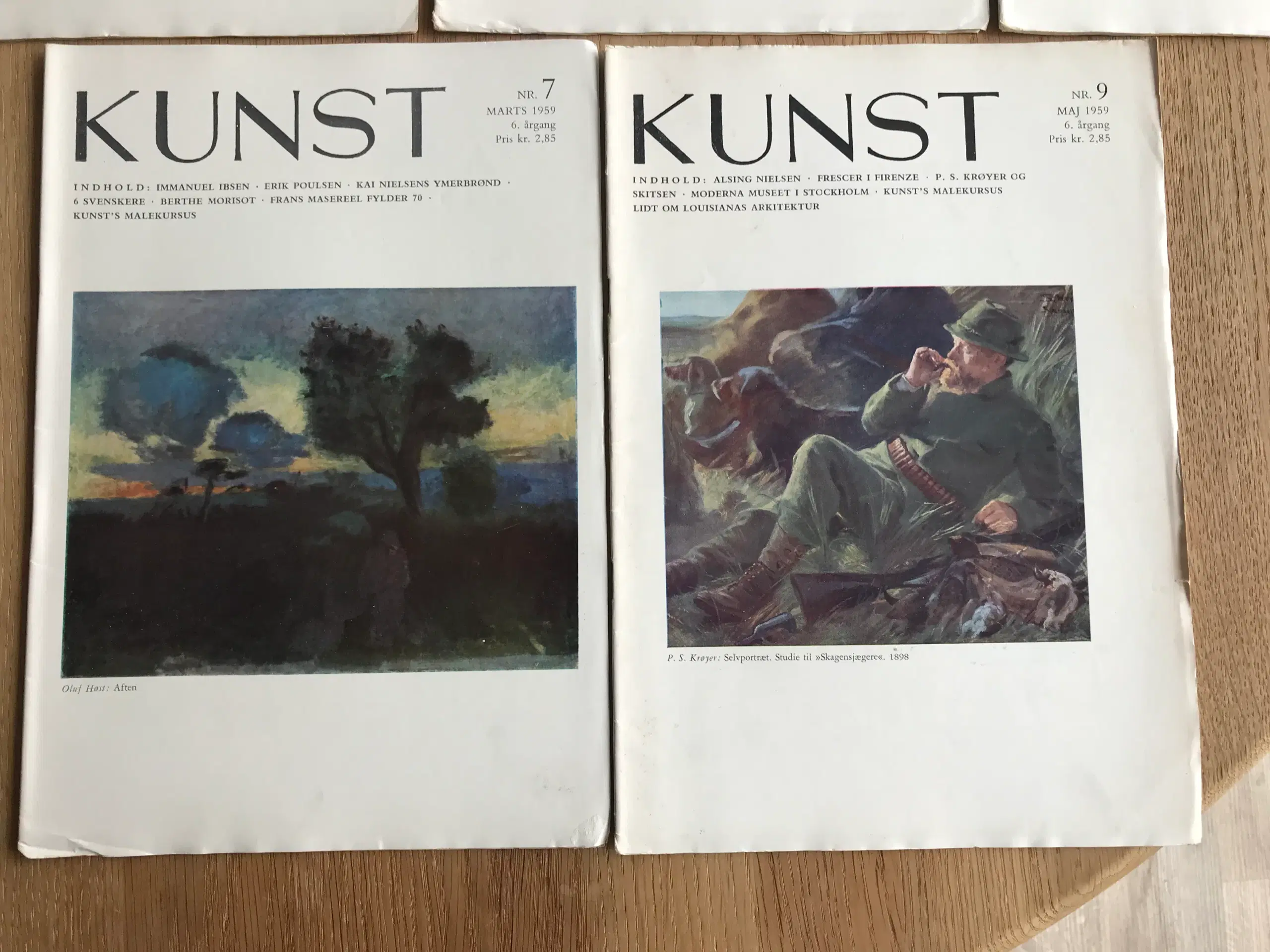 KUNST  -  6 årgang  - 1958/59  -  (5 numre)