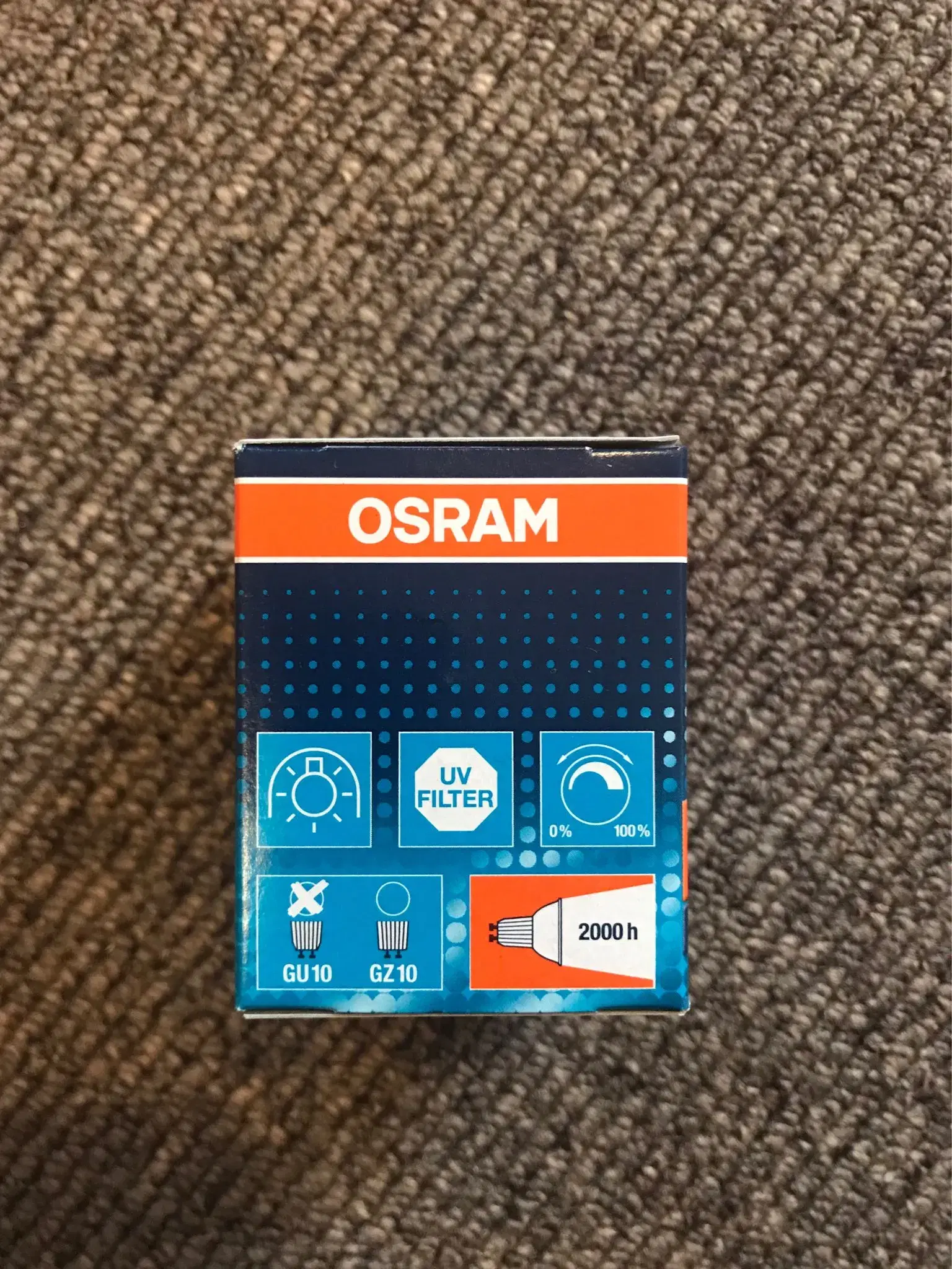 2 halogen pærer fra Osram