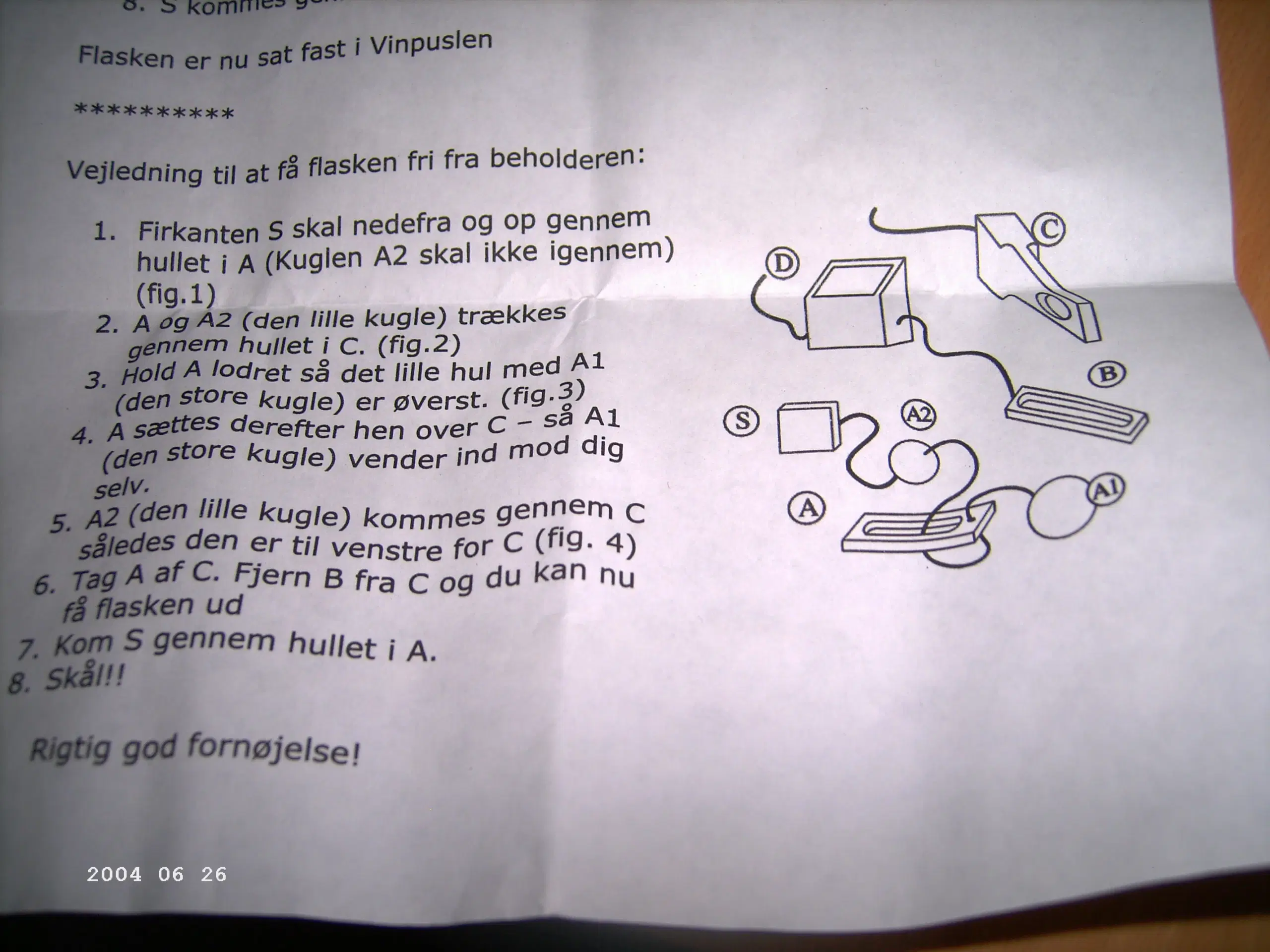 vinpusle i mahognitræ ( Gaveartikel )