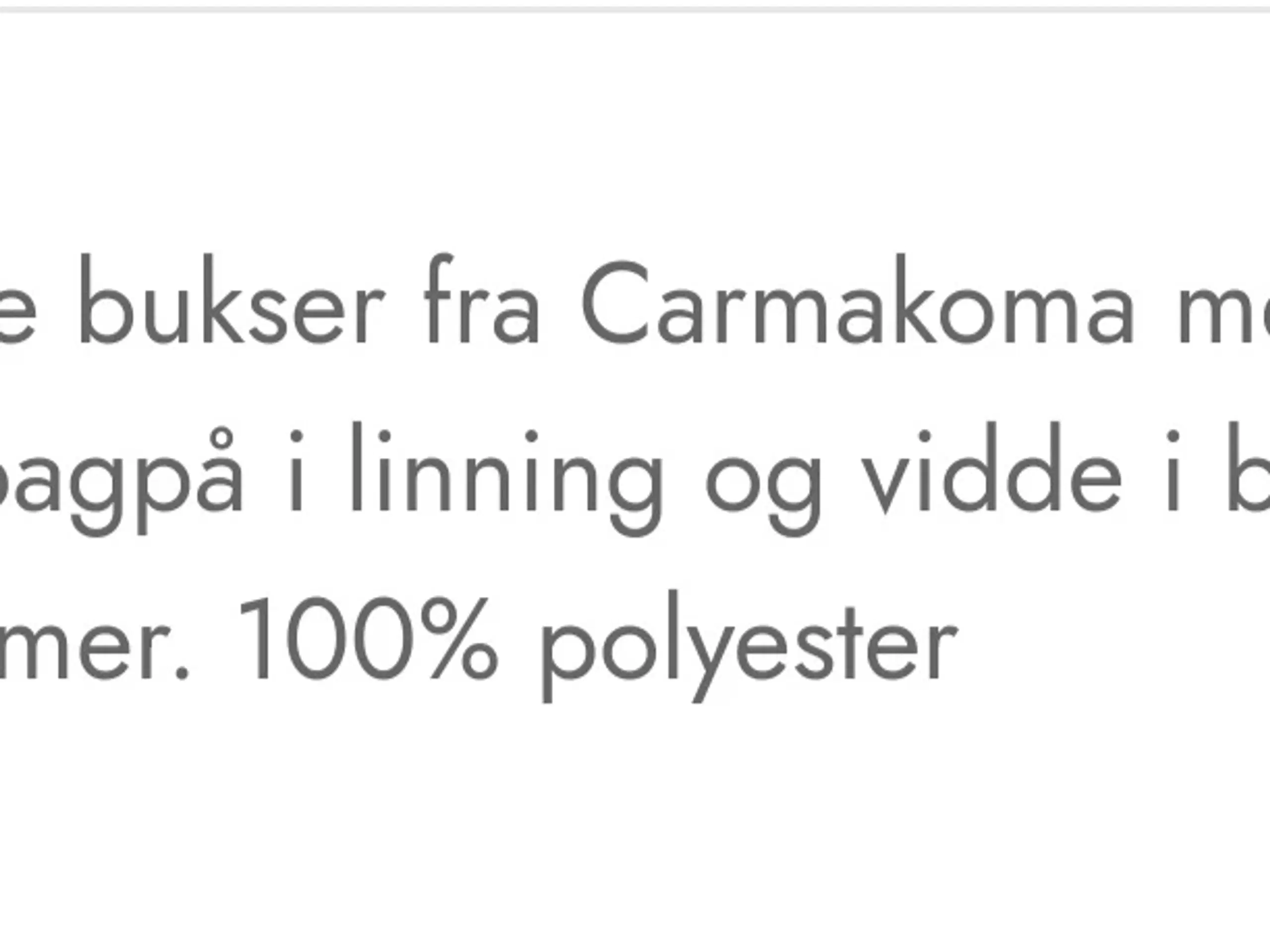 Bukser fra Camakoma