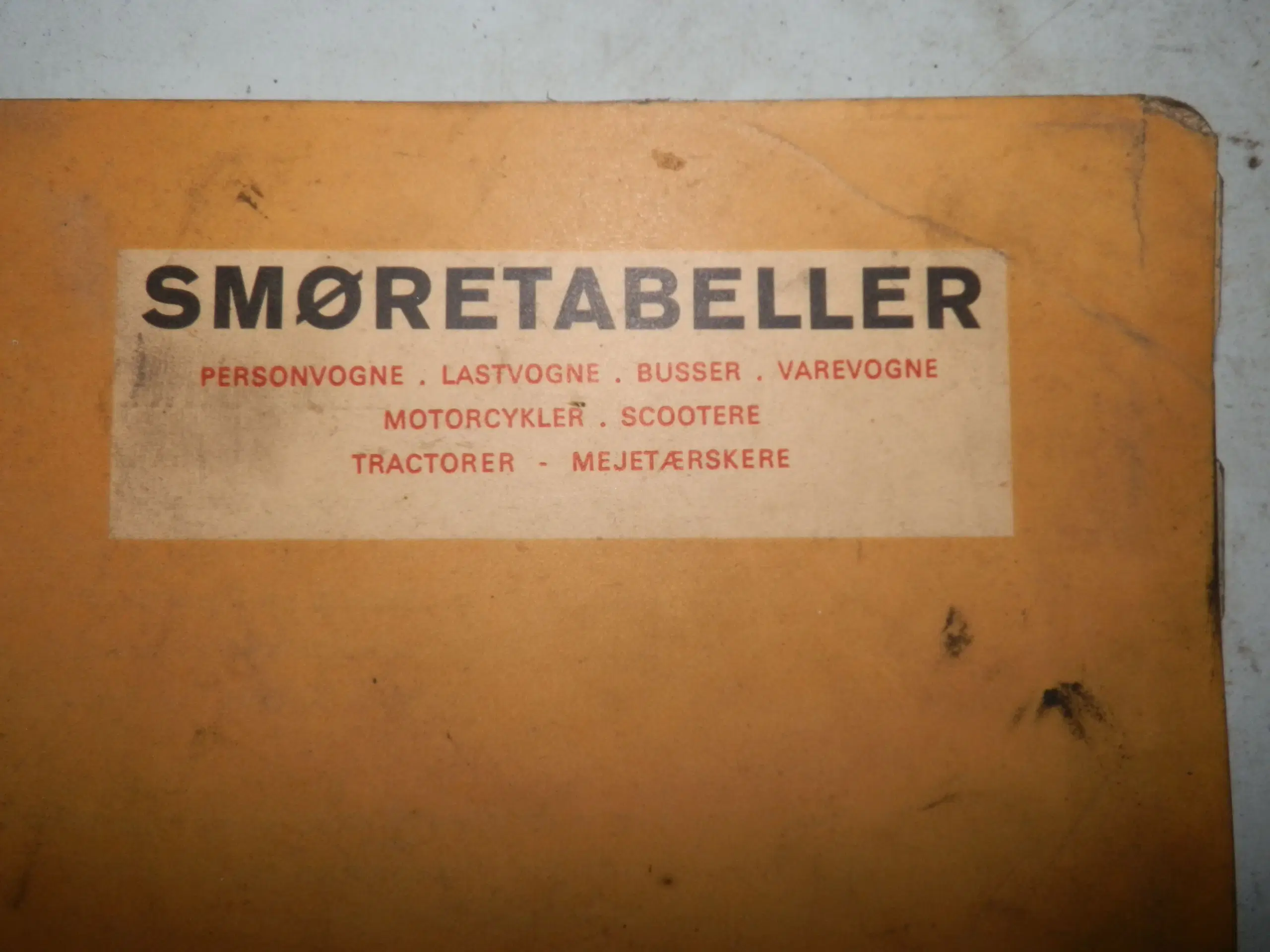 Gamle smøretabeller 1930-1960