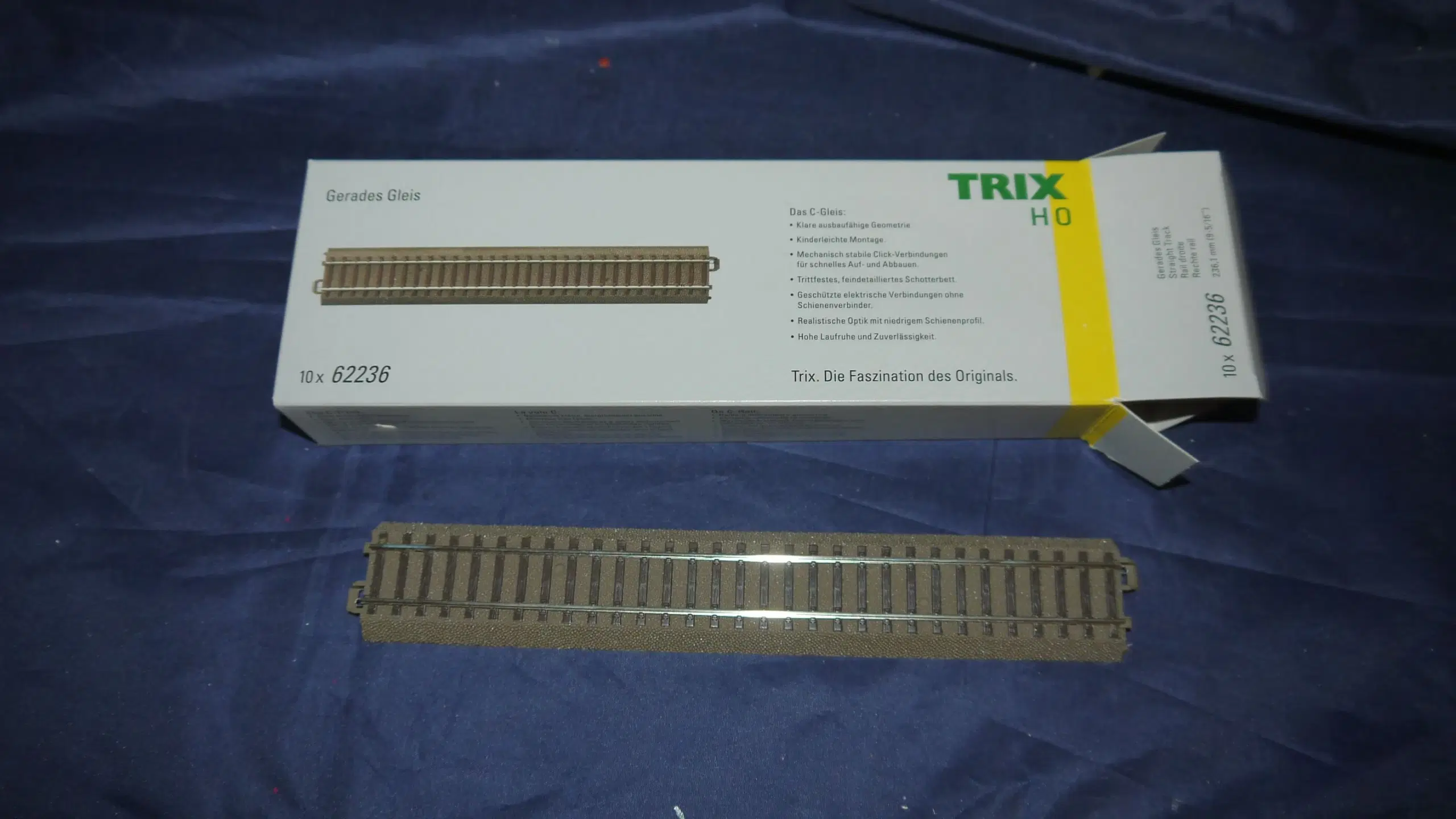 TRIX 62236 Lige Skinne 236 mm Nye Pris pr stk H0