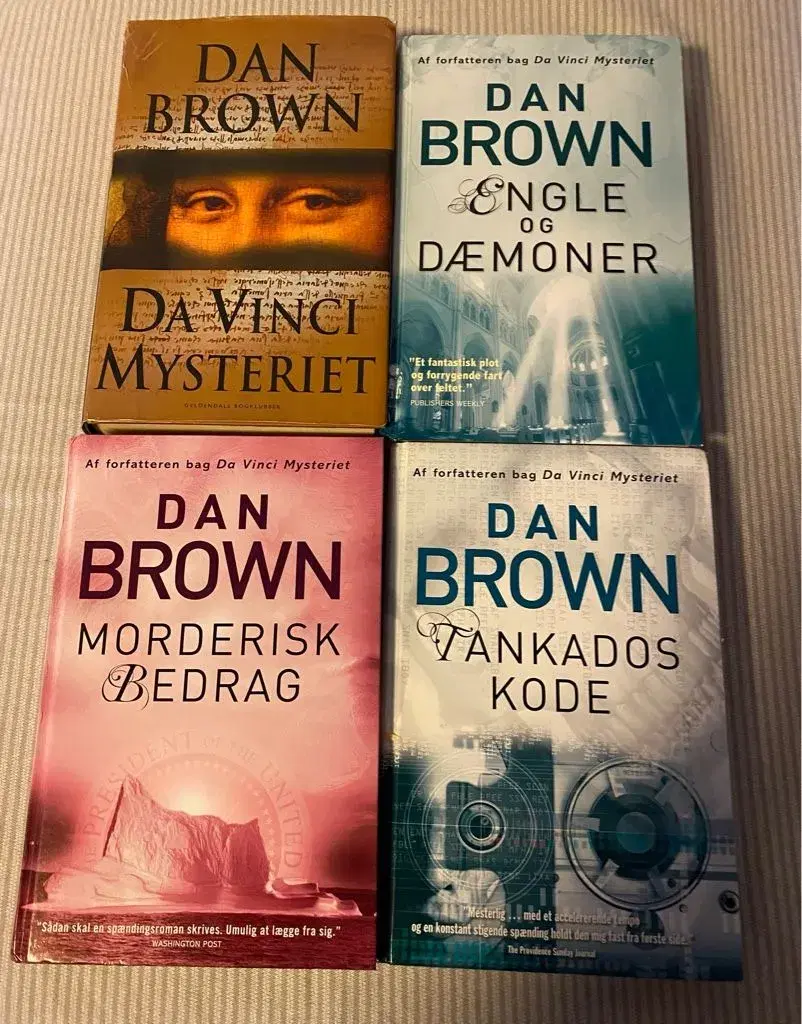 Stieg Larson og Dan Brown bøger