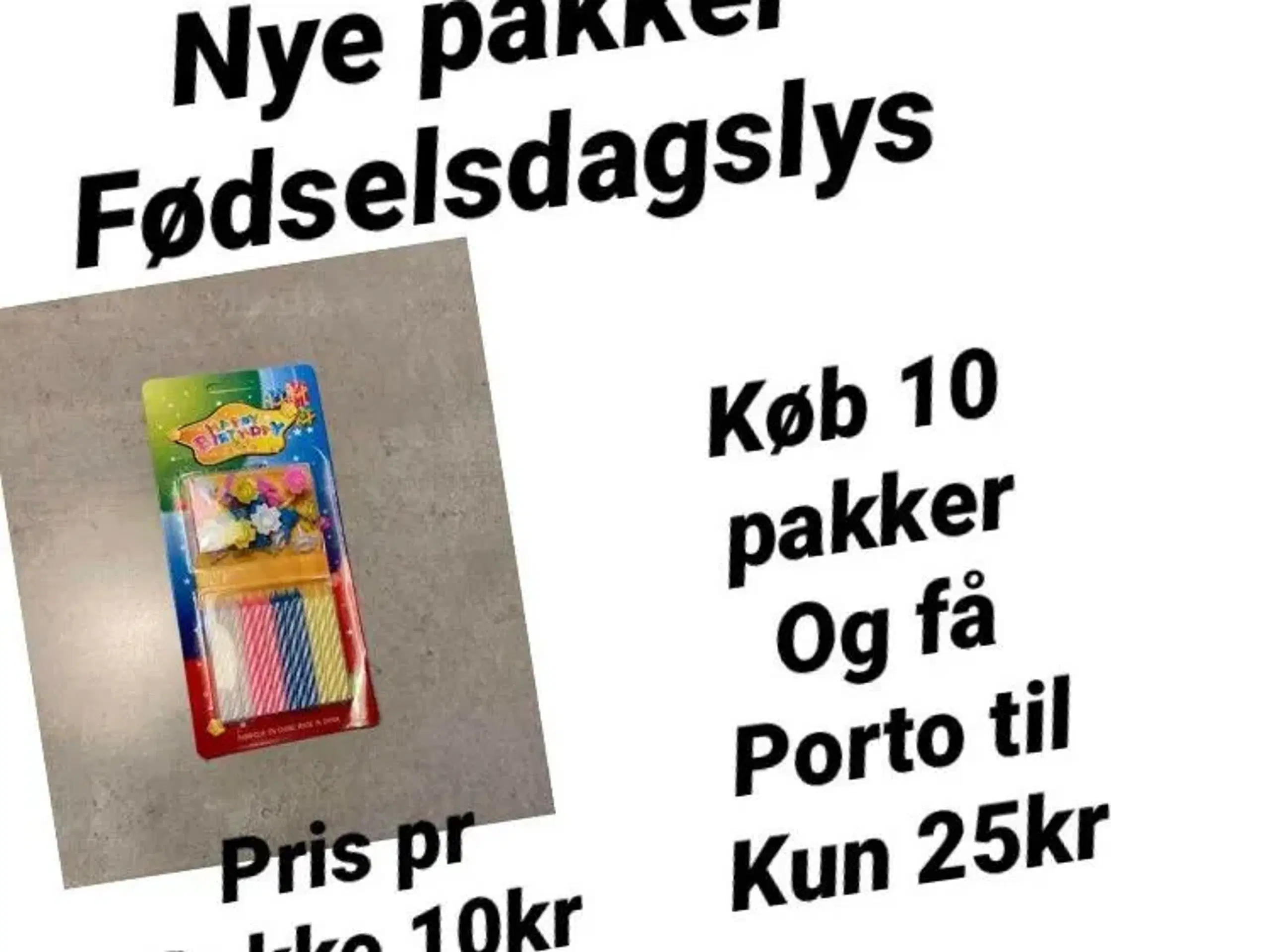 1 pakke nye fødselsdagslys