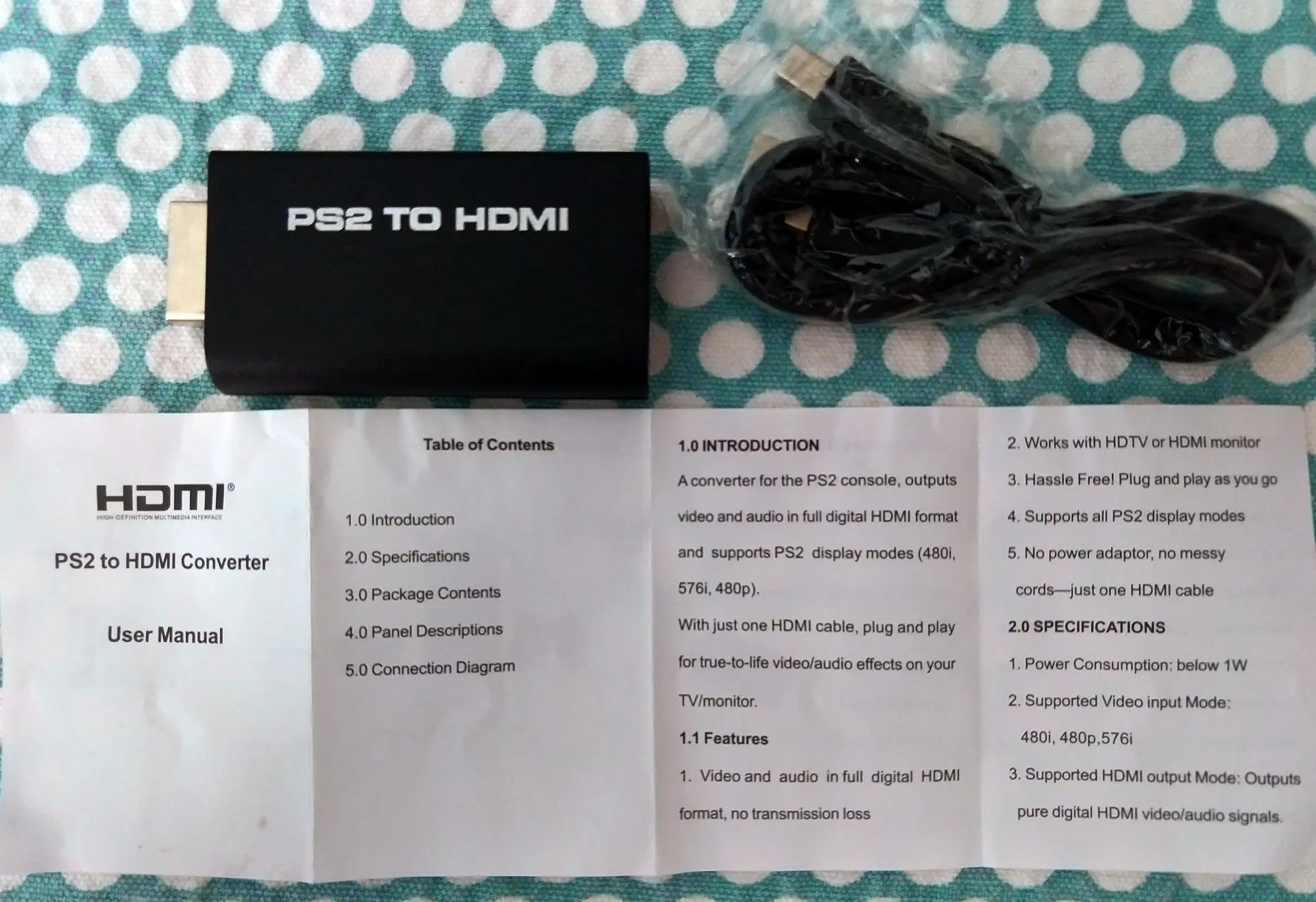 PS/2 til HDMI adapter