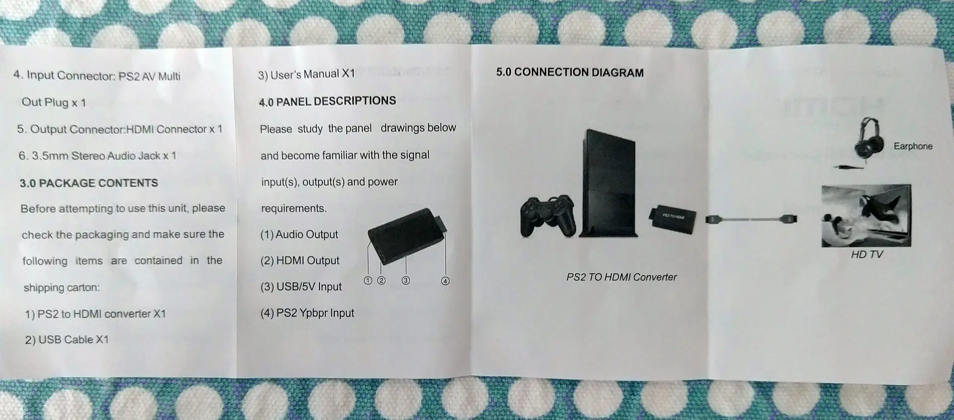 PS/2 til HDMI adapter