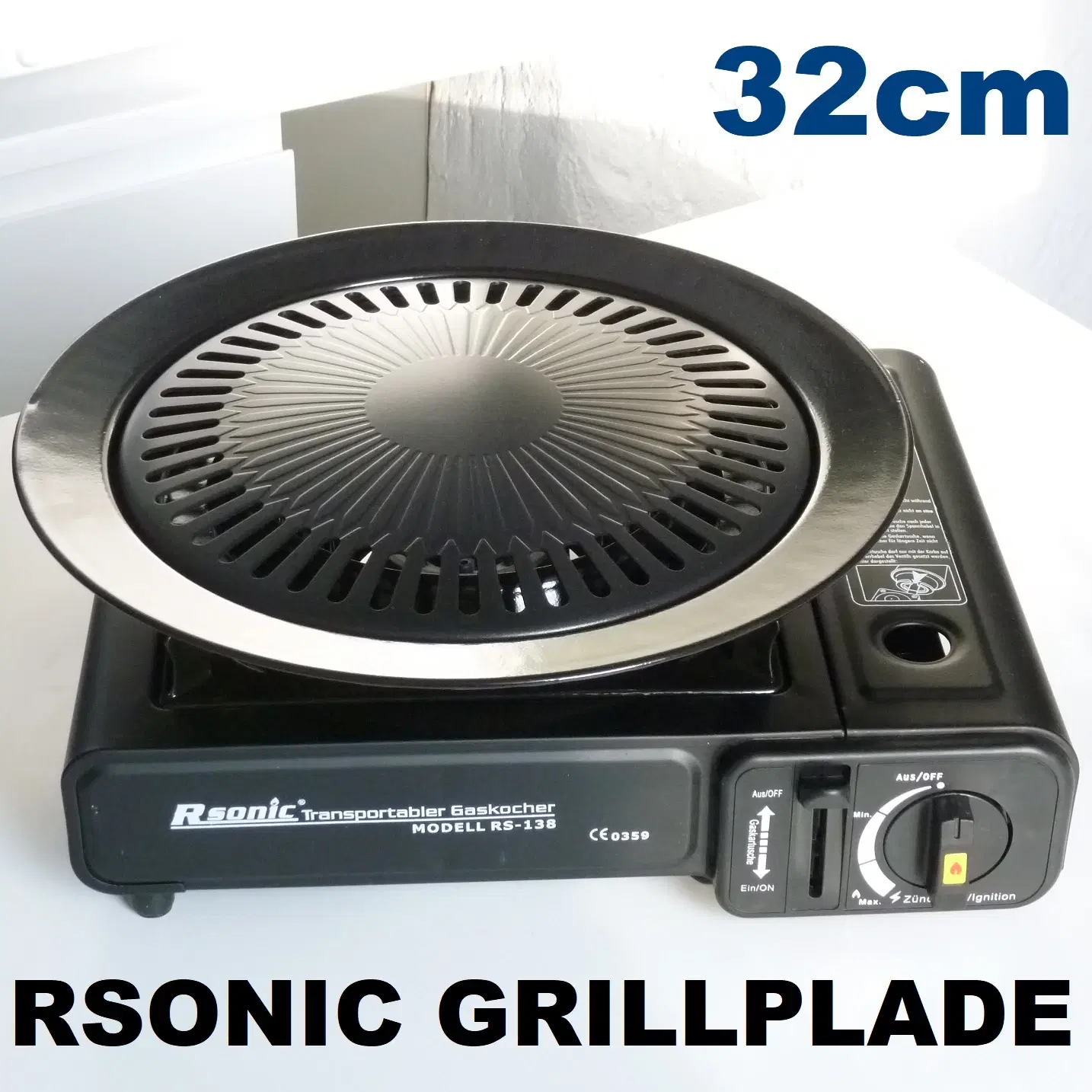 NY! Grillplade til Gaskomfur 32cm / Grill Plate