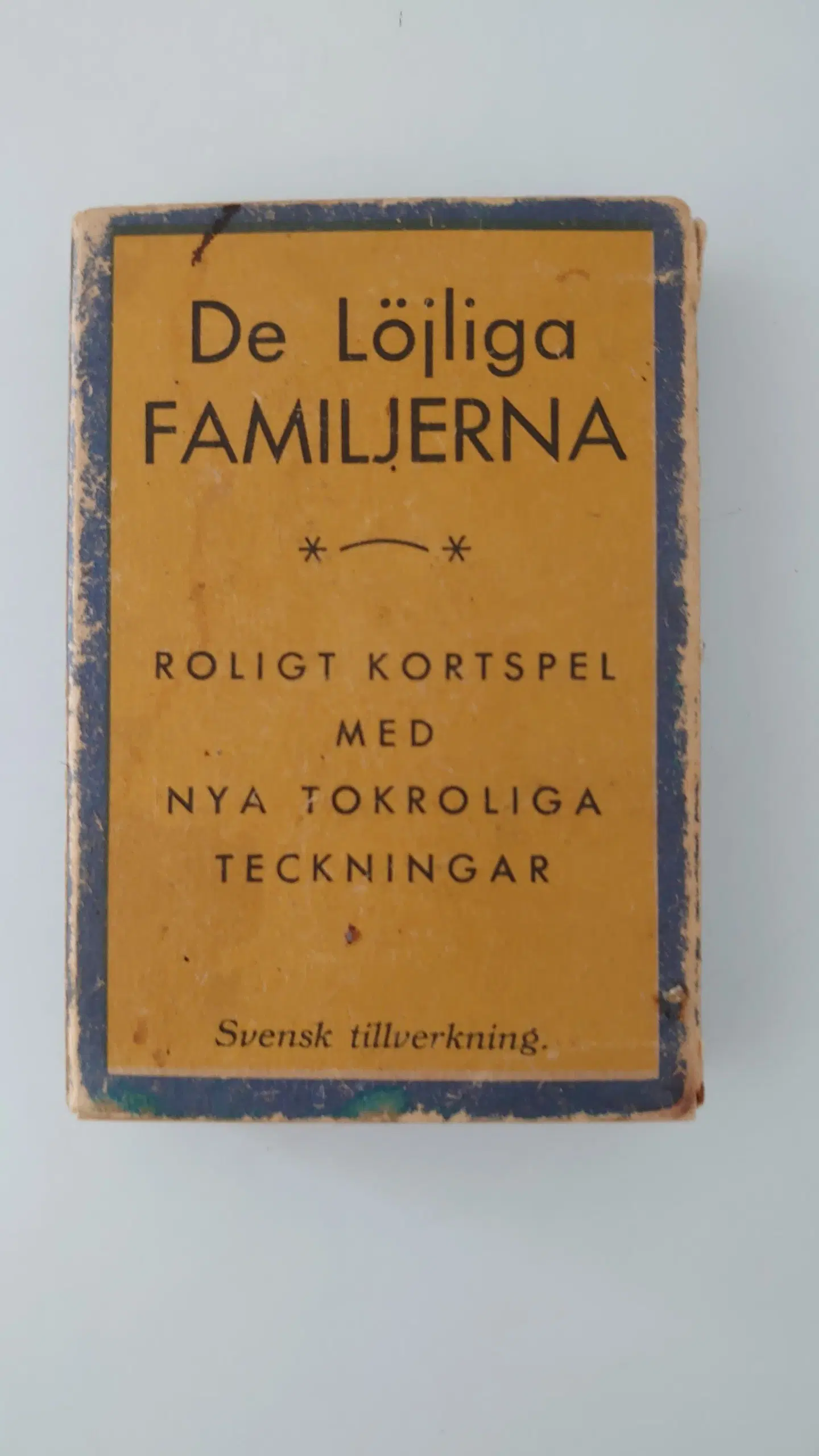 Vintage kortspil: De Löjliga Familjerna Ca 1950