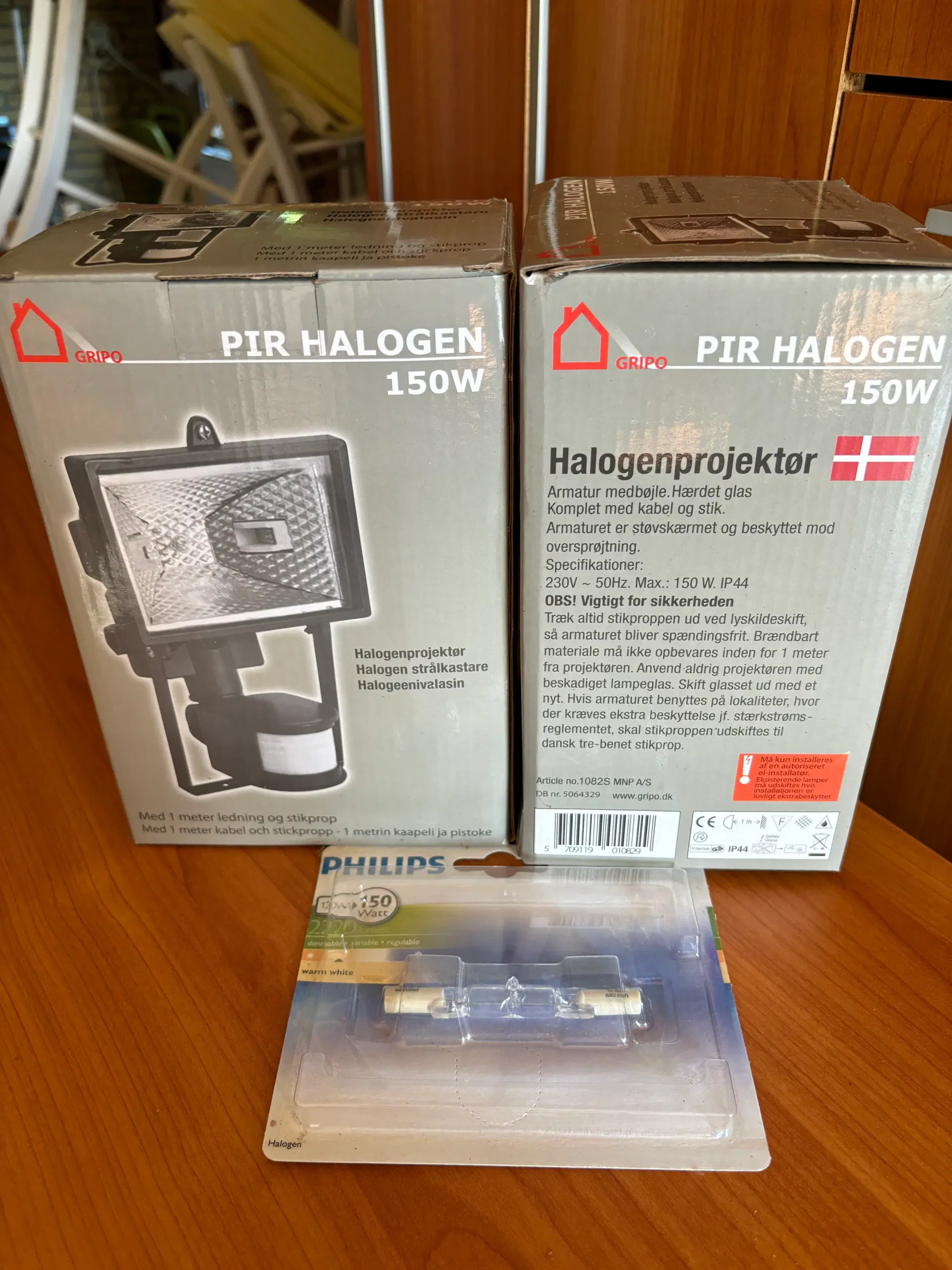 Halogenlamper med sensor