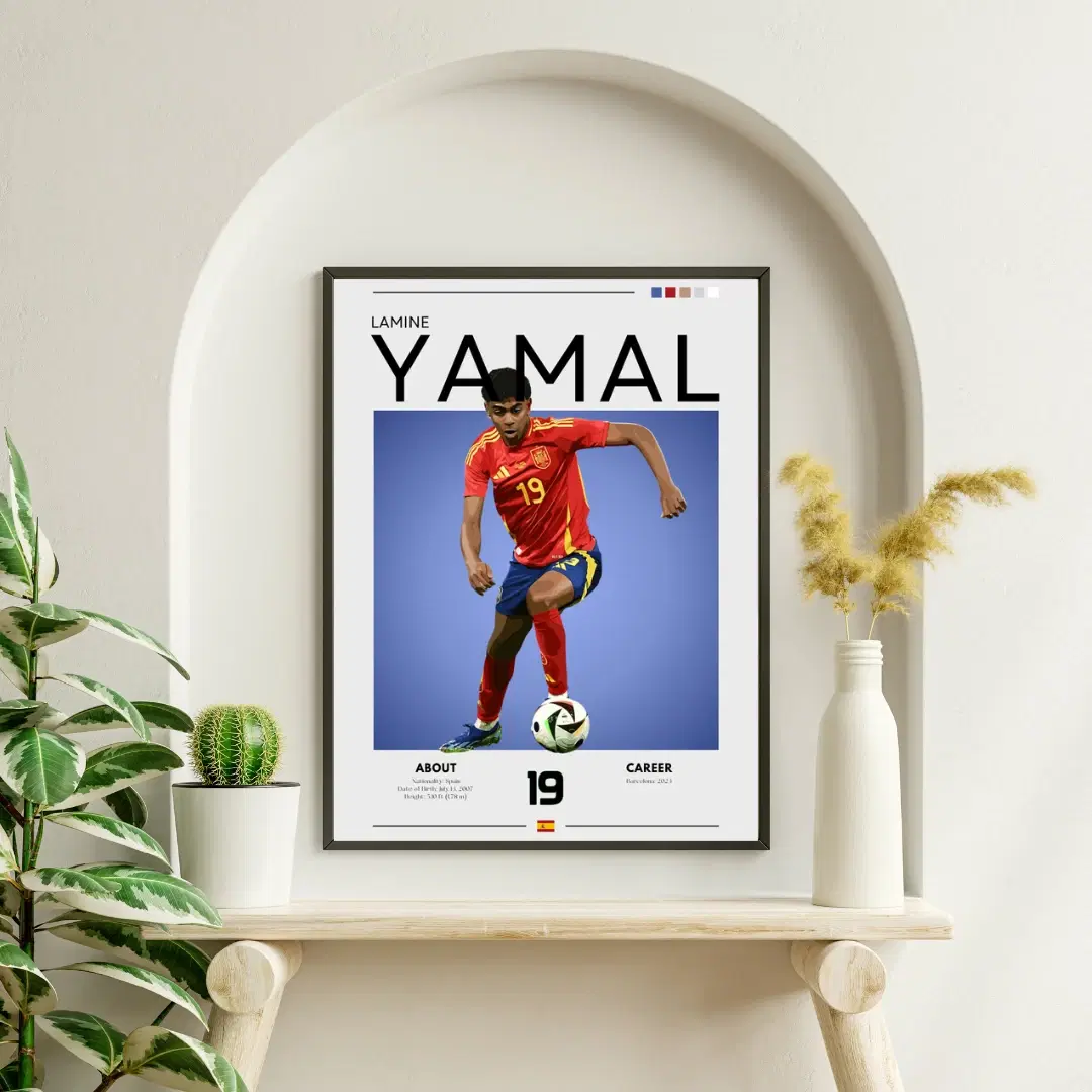 Køb Yamal og Mbappe plakat  opnå 15% ekstra rabat