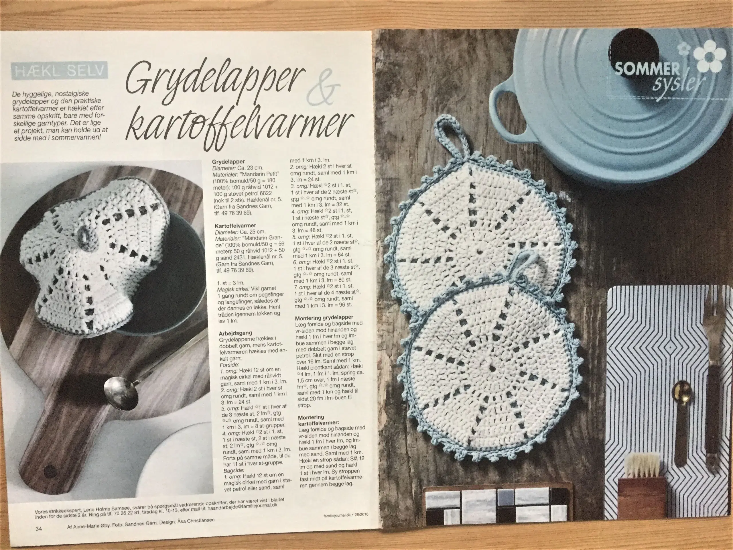 Nostalgiske grydelapper og kartoffelvarmer