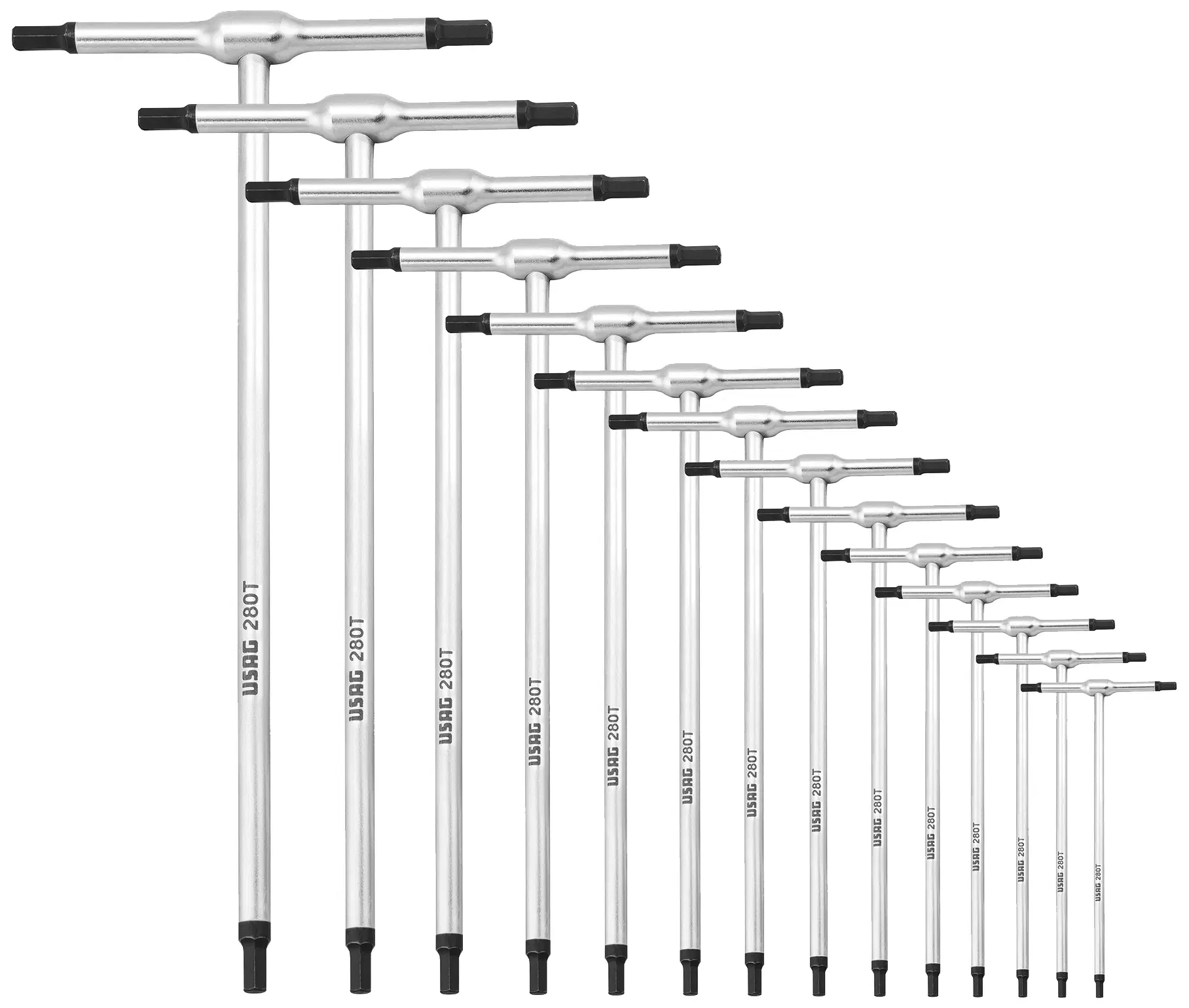 USAG 280T stiftnøgle med T-greb sæt 2-14mm 14stk