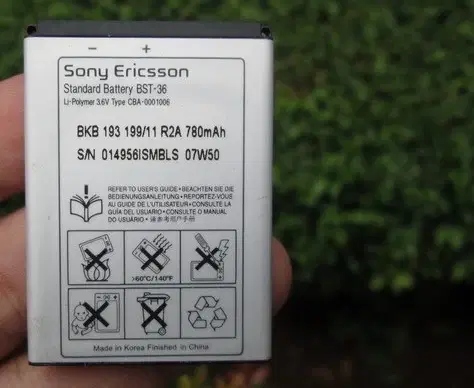 Originalt Sony Ericsson BST-36 Batteri Li-Ion 36V