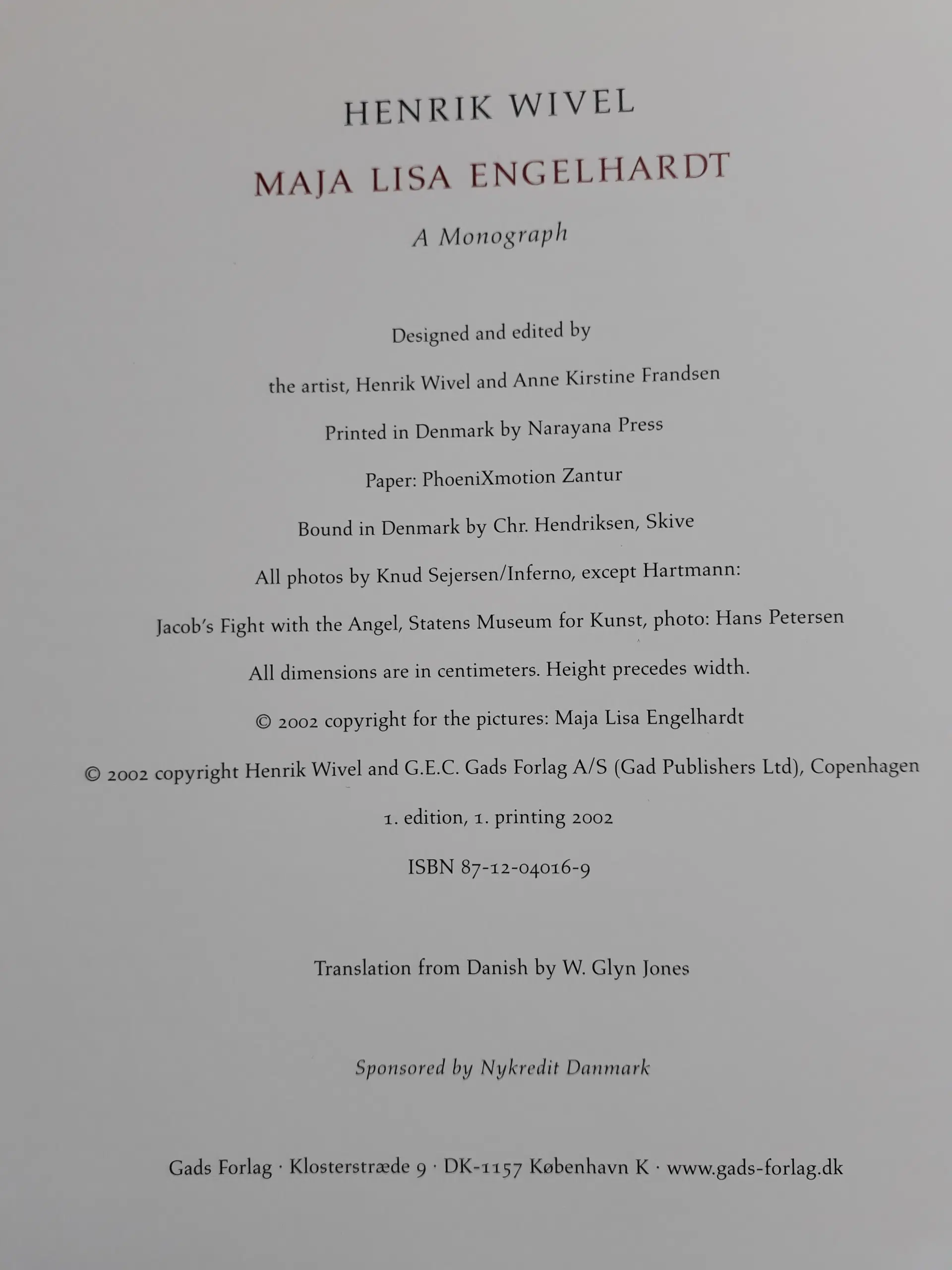 Maja Lisa Engelhardt - A Monograph