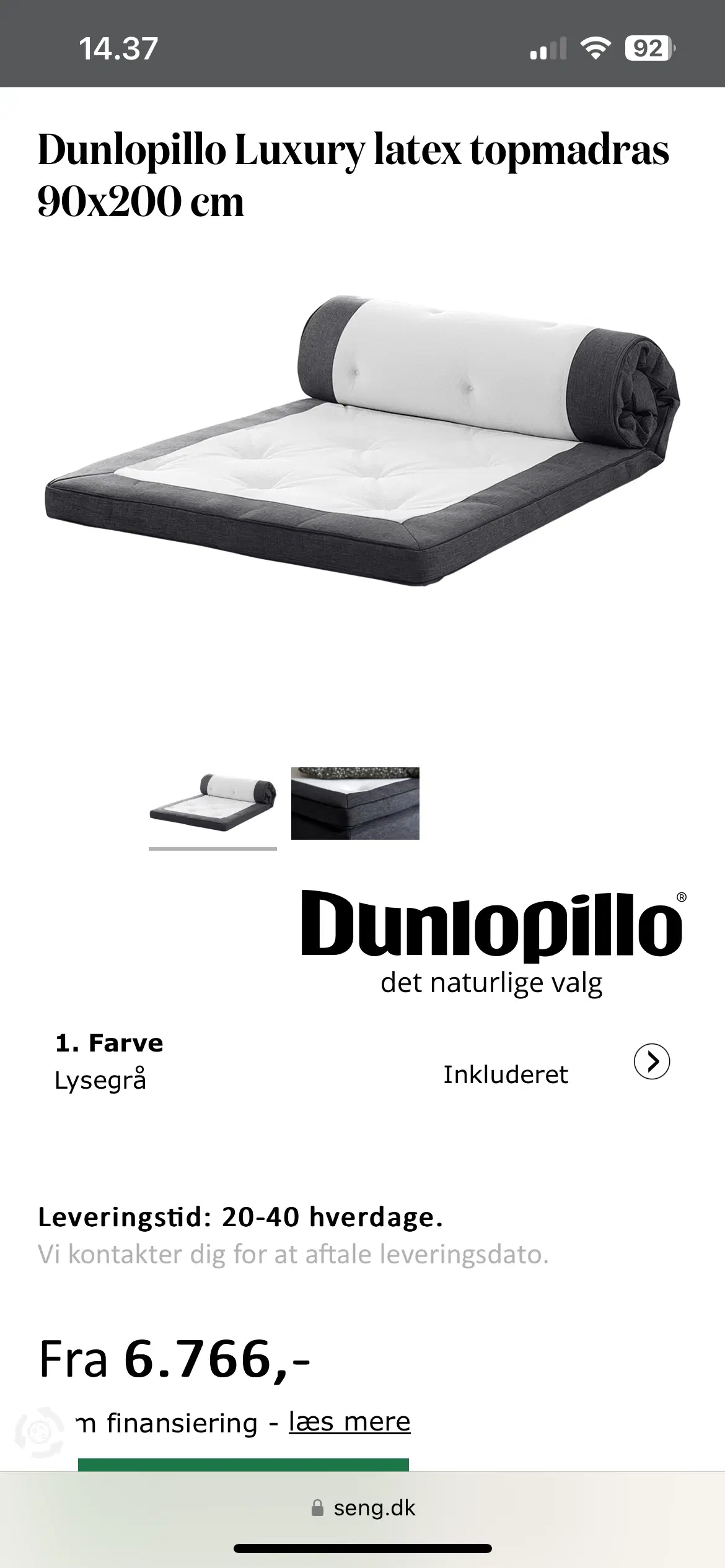 Dunlopillo madrasser og topmadrasser