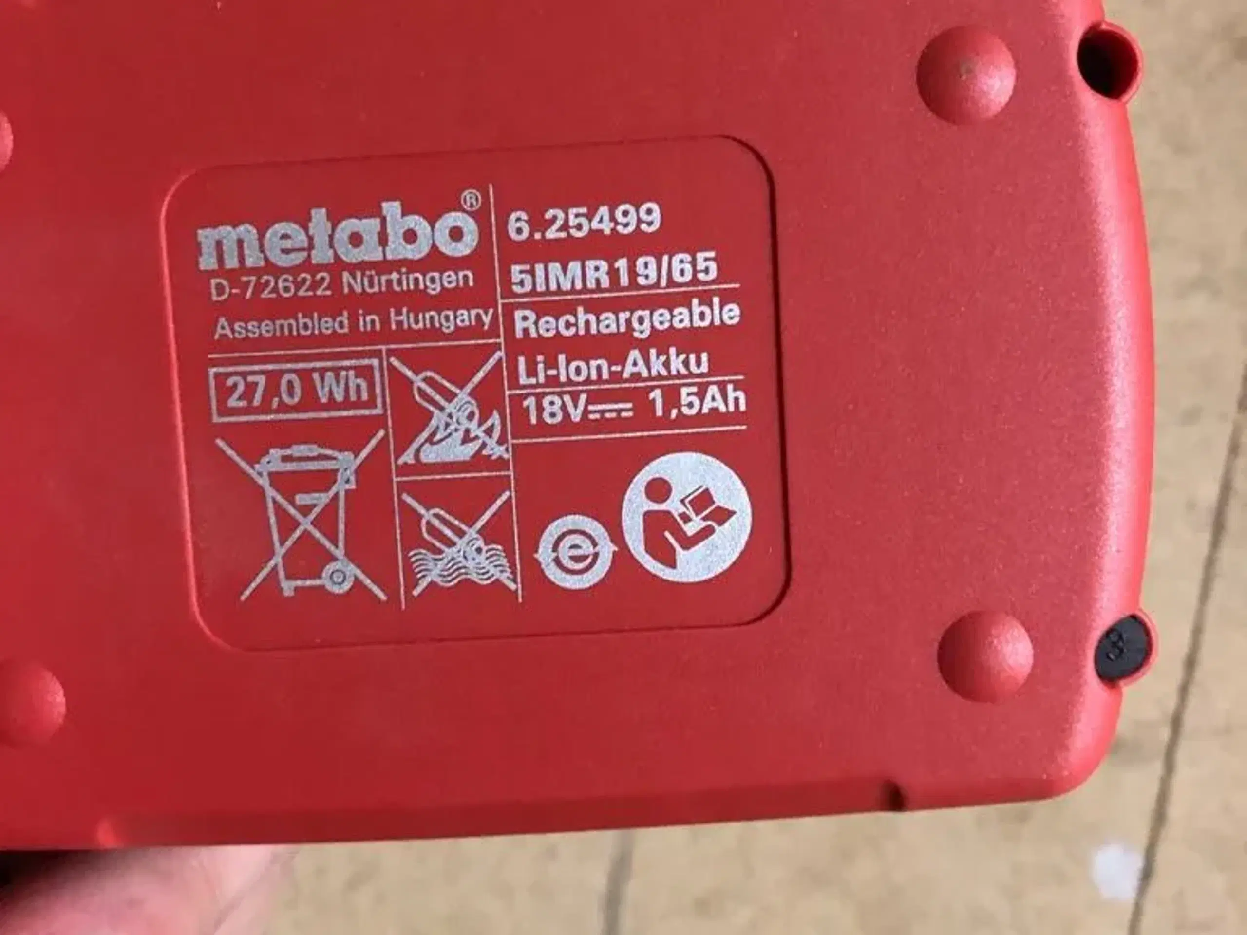 Metabo batteri 18v