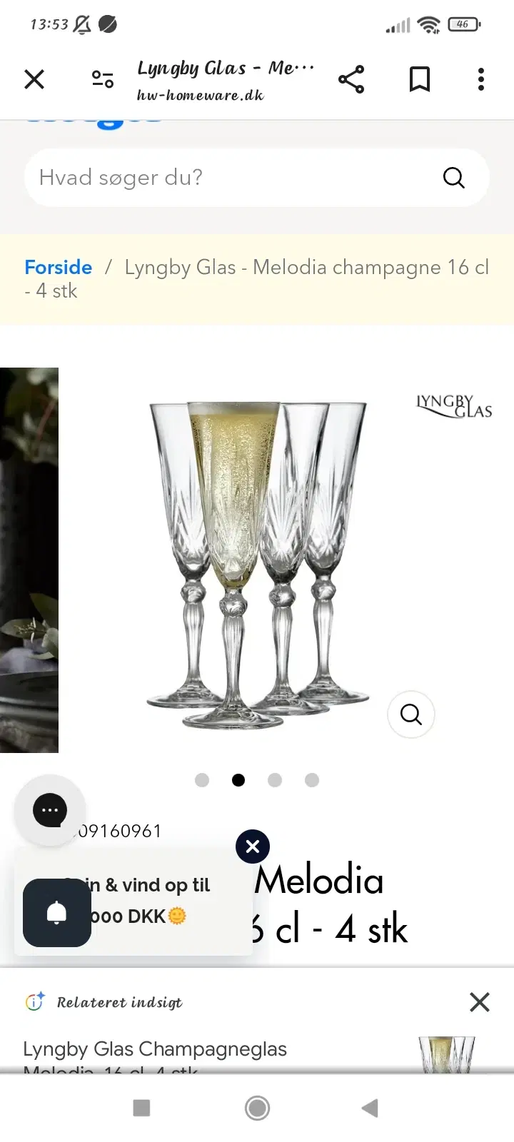 Vinglas champagneglas vandglas kande  krus mm