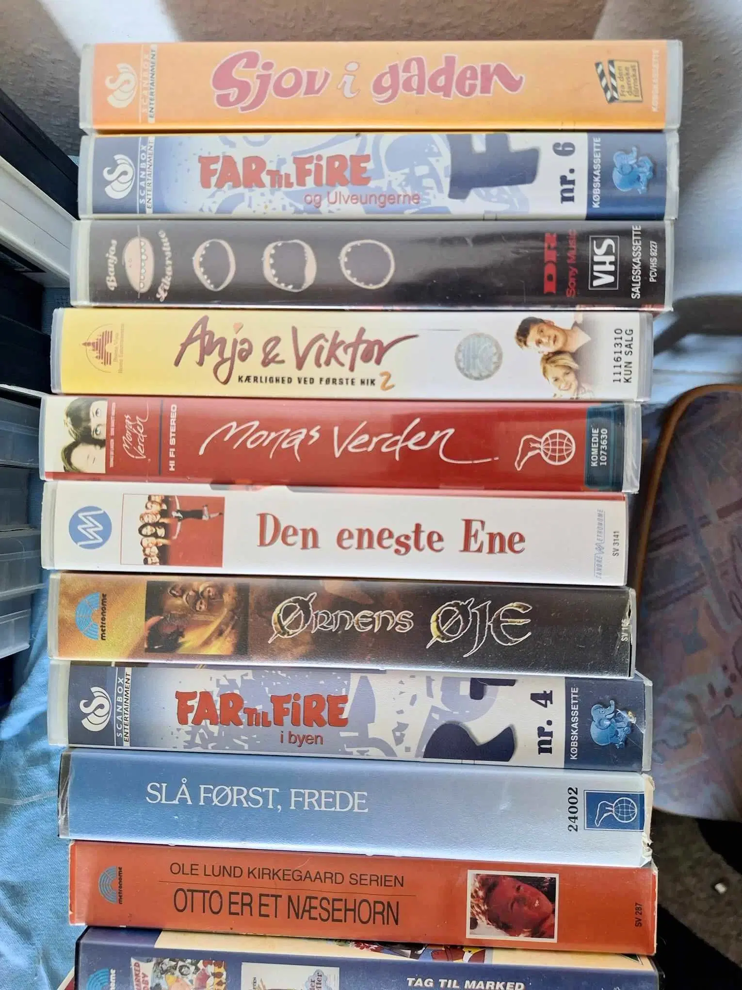 Danske vhs film Videofilm blandet original bånd