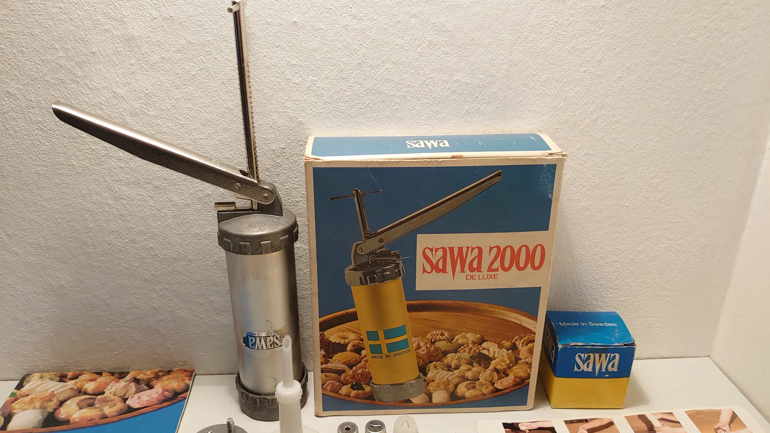 Vintage Sawa 2000 de luxe kagepresse/bollesprøjte