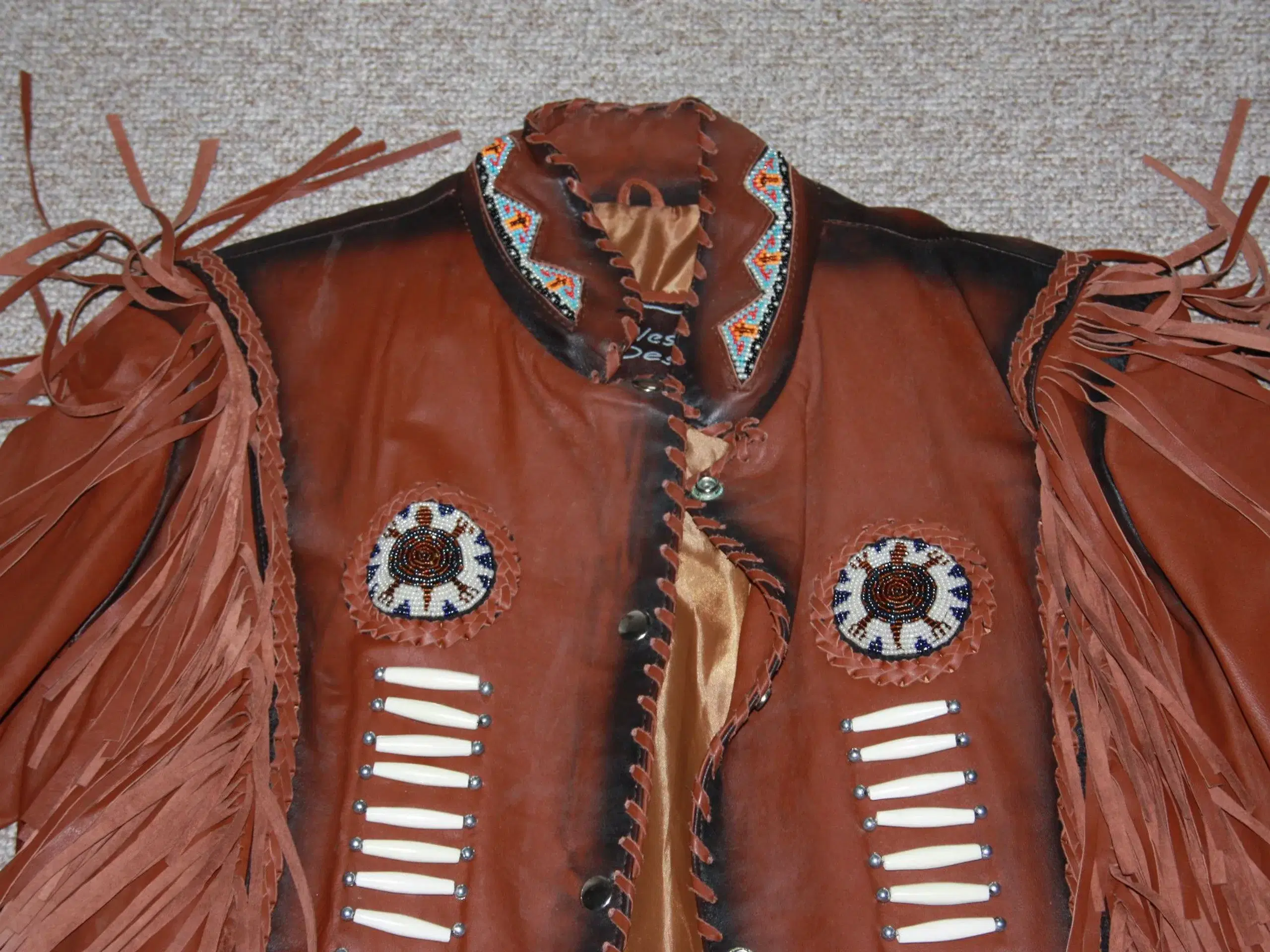 Western Jacket Brown Traditional Cowboy Leather