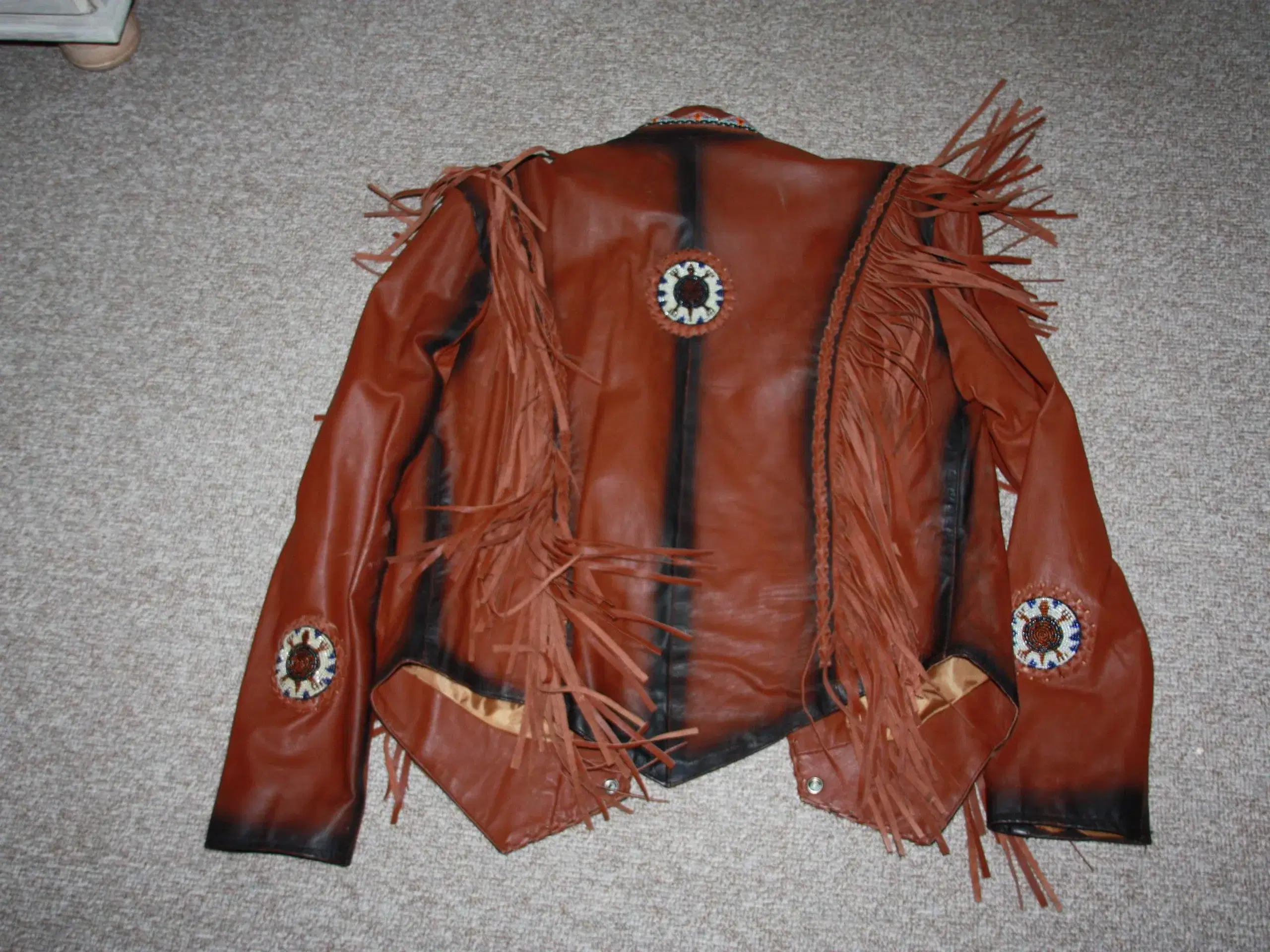 Western Jacket Brown Traditional Cowboy Leather