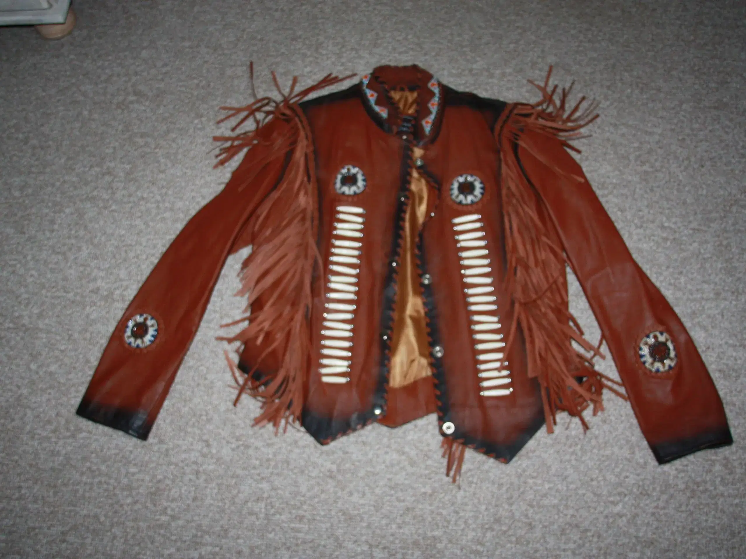 Western Jacket Brown Traditional Cowboy Leather